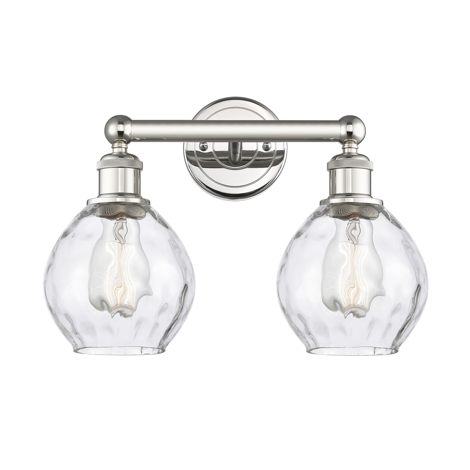 Shown in Polished Nickel finish and Clear glass