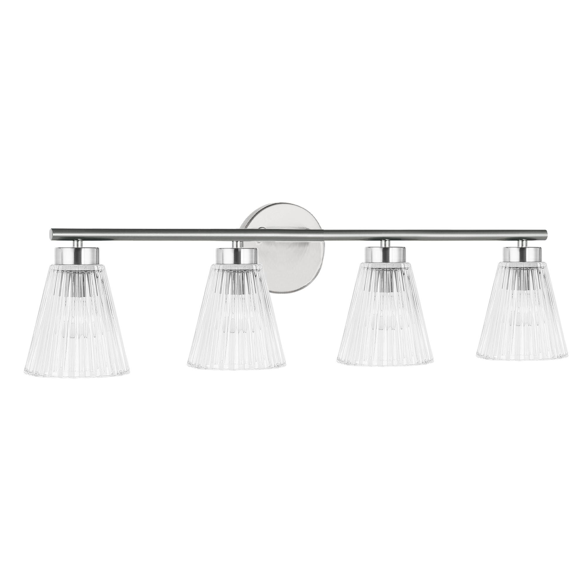 Shown in Polished Chrome finish and Clear glass