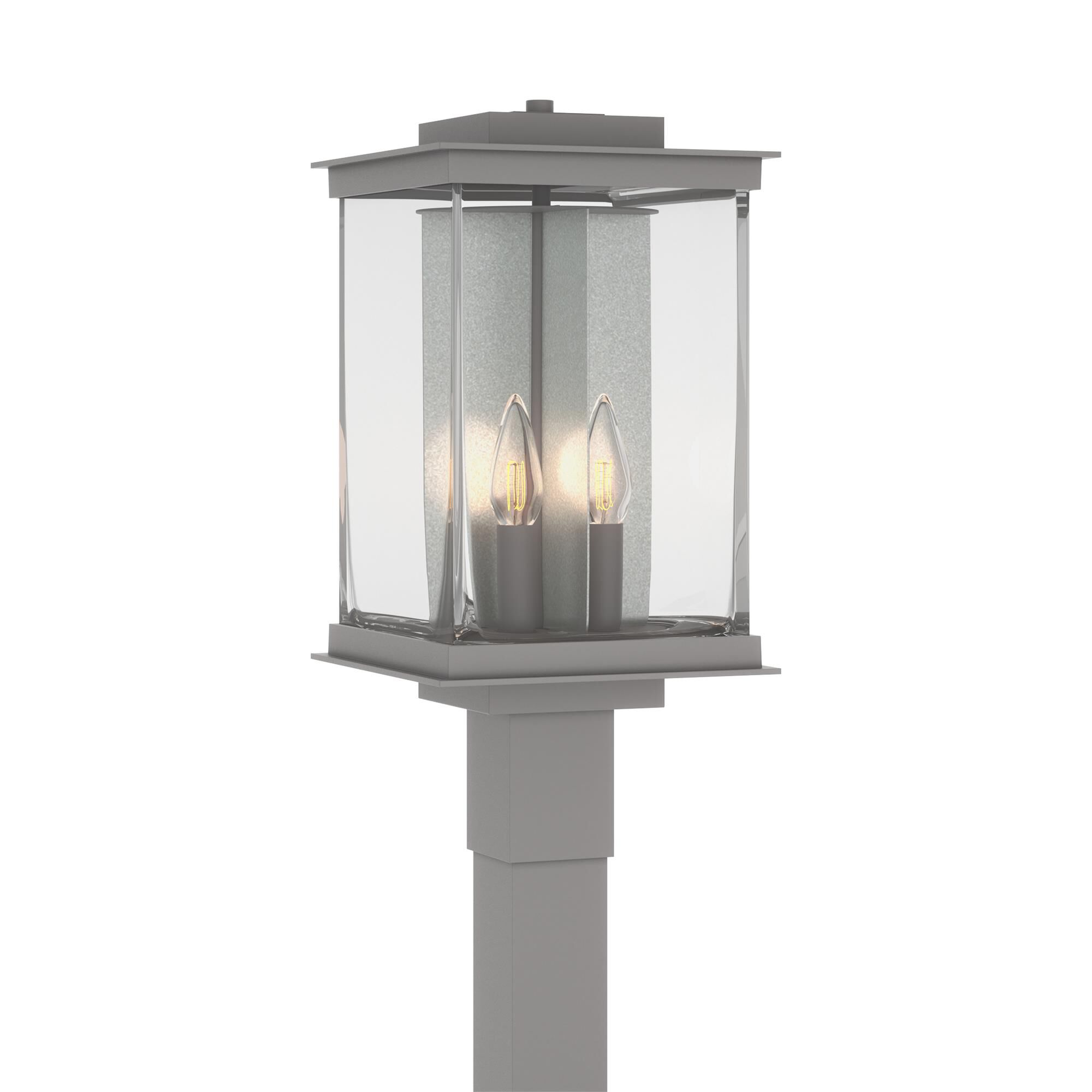 Shown in Coastal Burnished Steel finish and Clear glass and Translucent Vintage Platinum accent