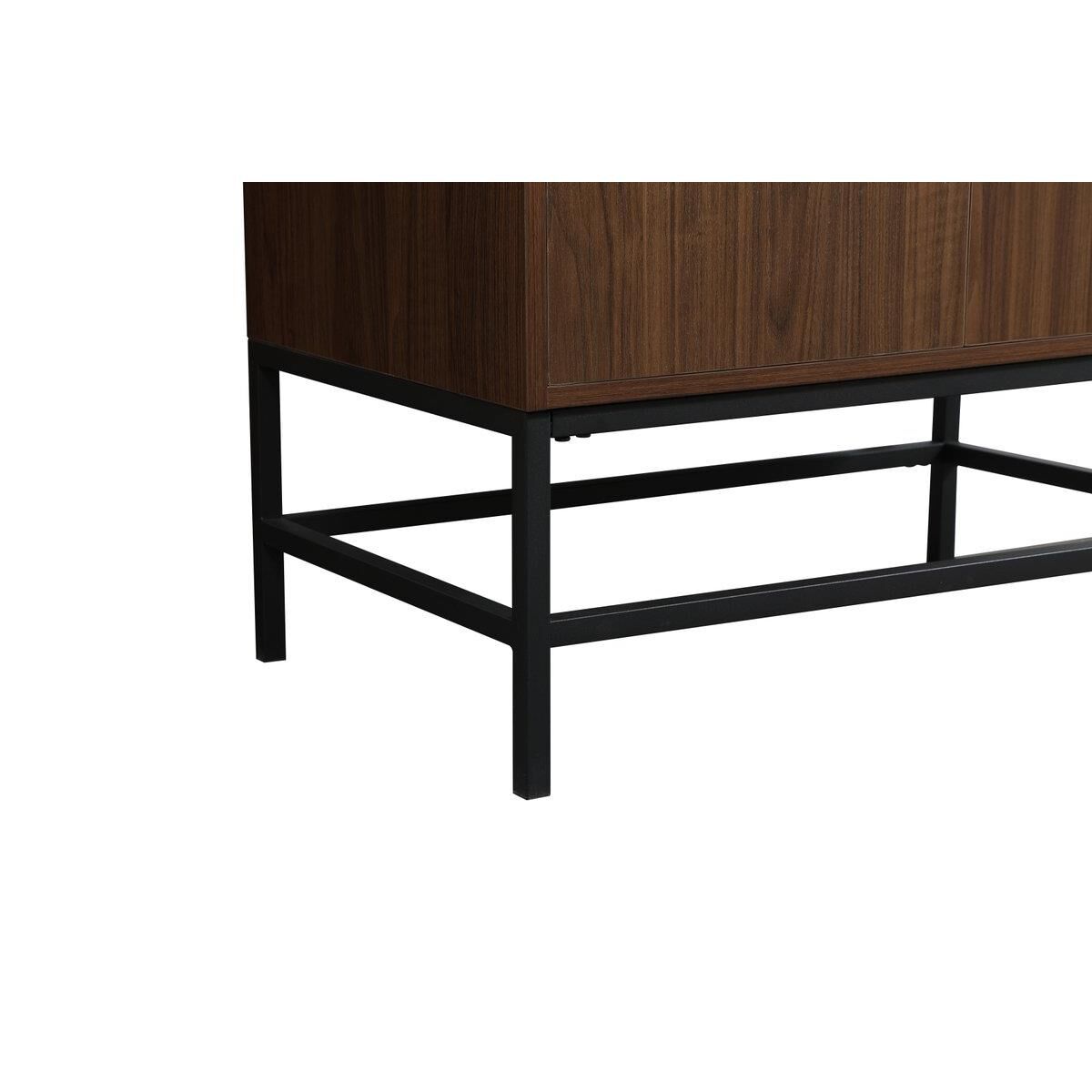 Shown in Walnut finish and Without Backsplash accent