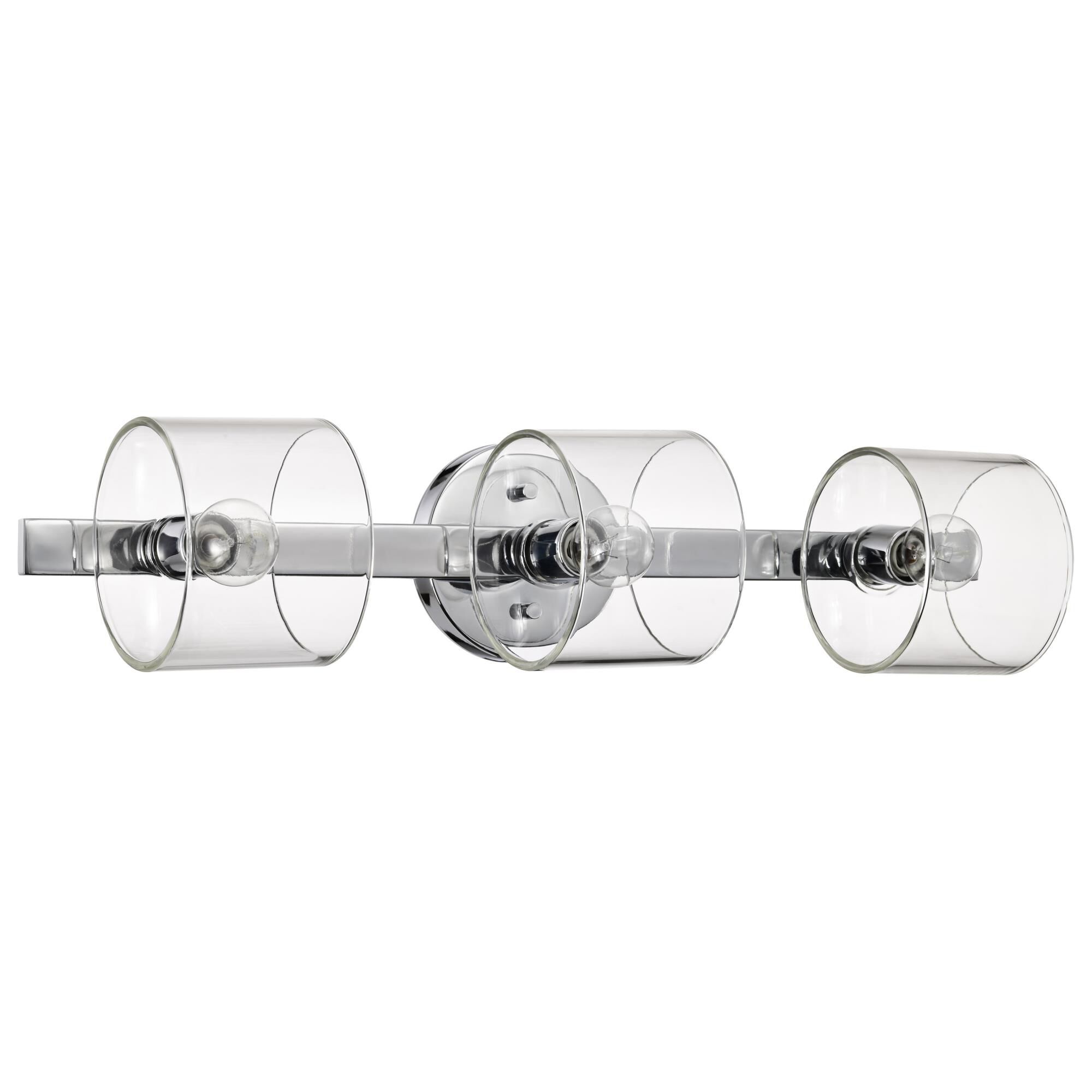 Shown in Polished Nickel finish and Clear glass