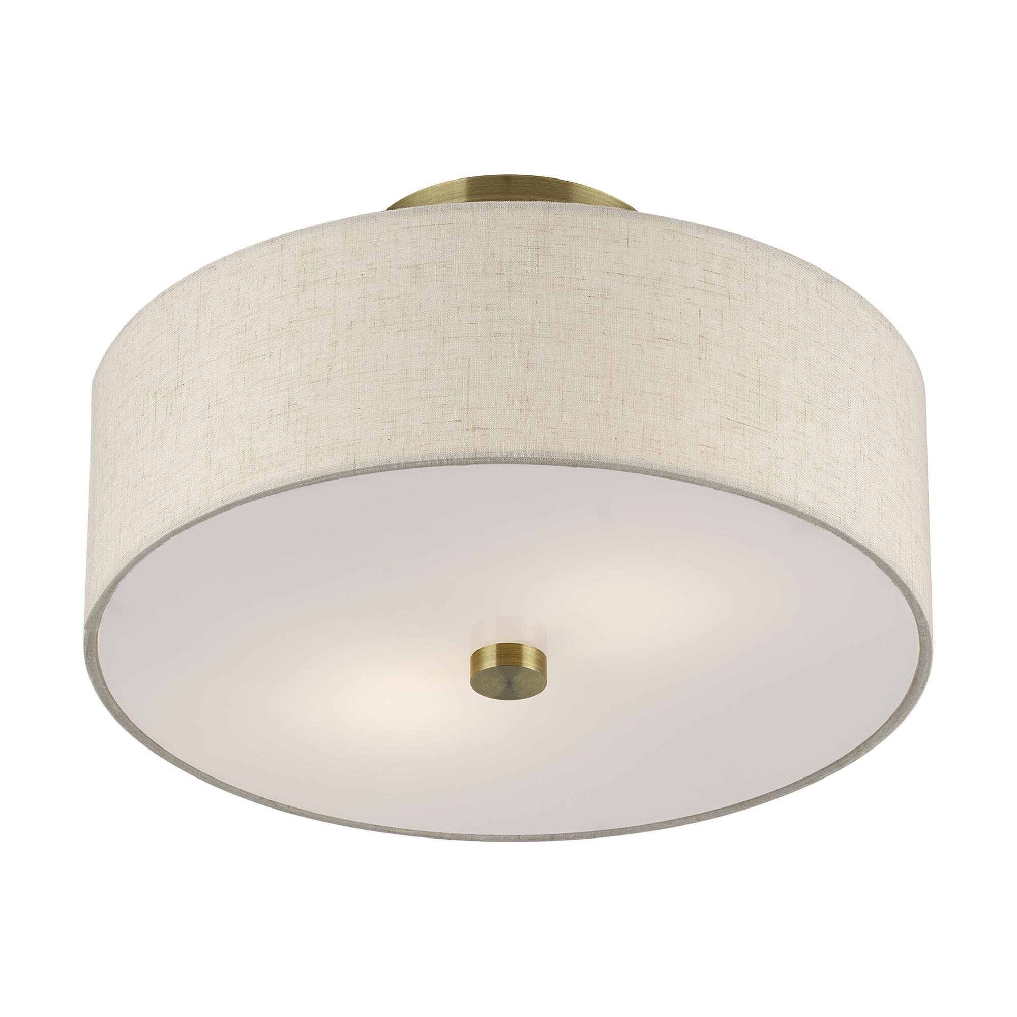 Monroe 13 Inch Semi Flush Mount by Livex Lighting