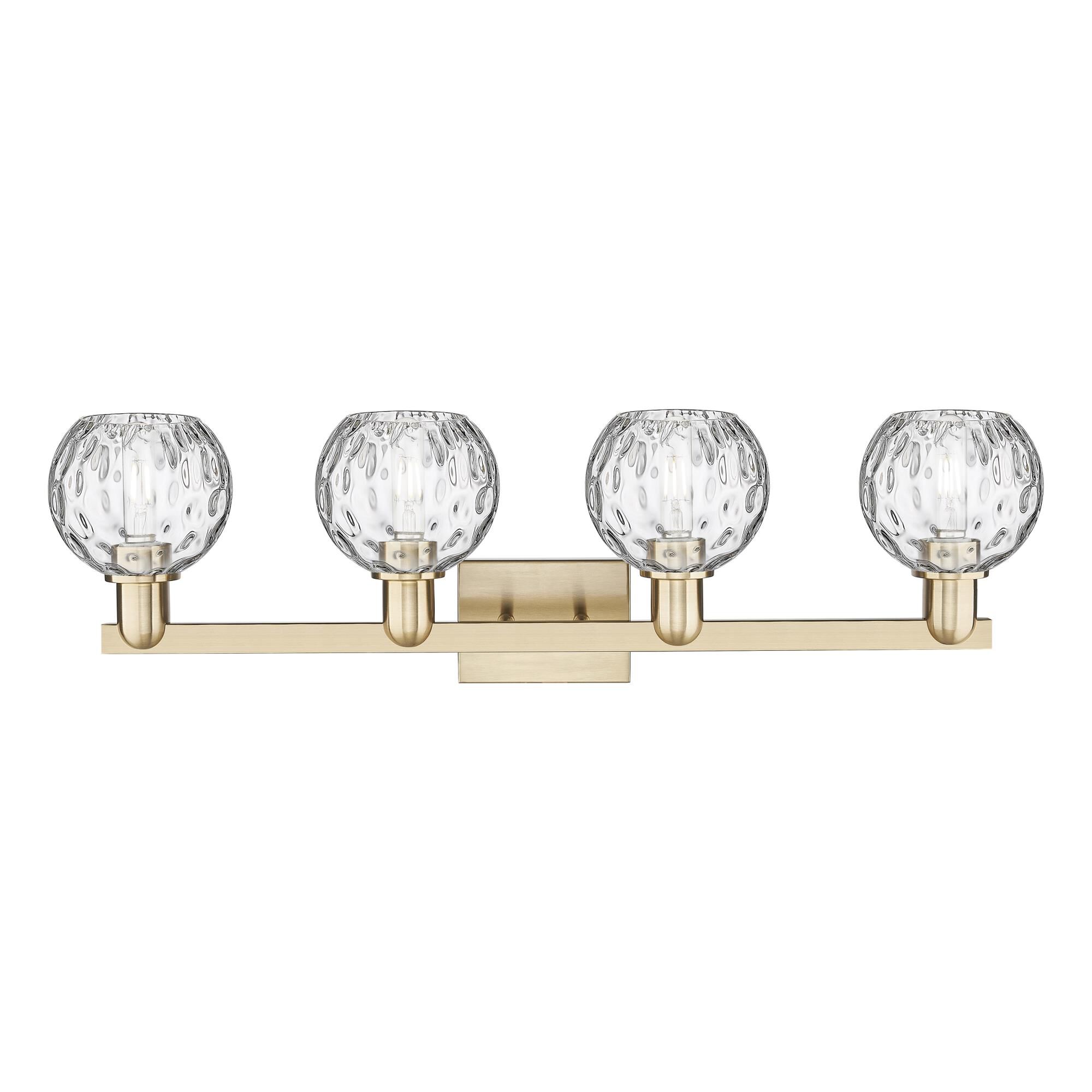 Shown in Champagne Bronze finish and Clear Water glass