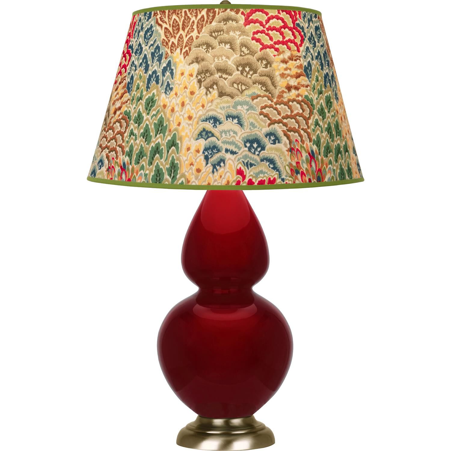Shown in Sangria finish and Fall Floral shade and Antique Natural Brass accent