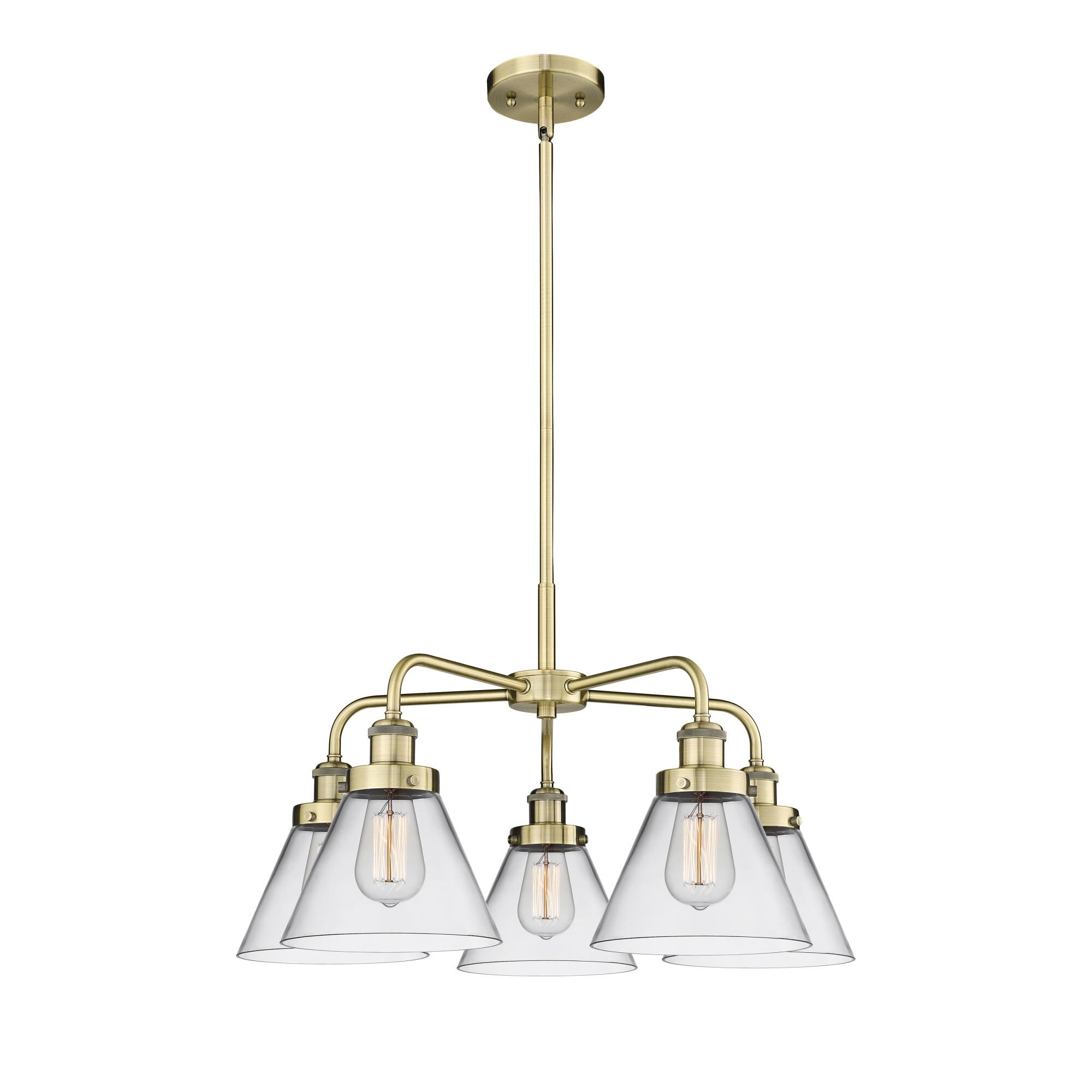 Bruno Marashlian Cone 25 Inch 5 Light Chandelier by Innovations Lighting
