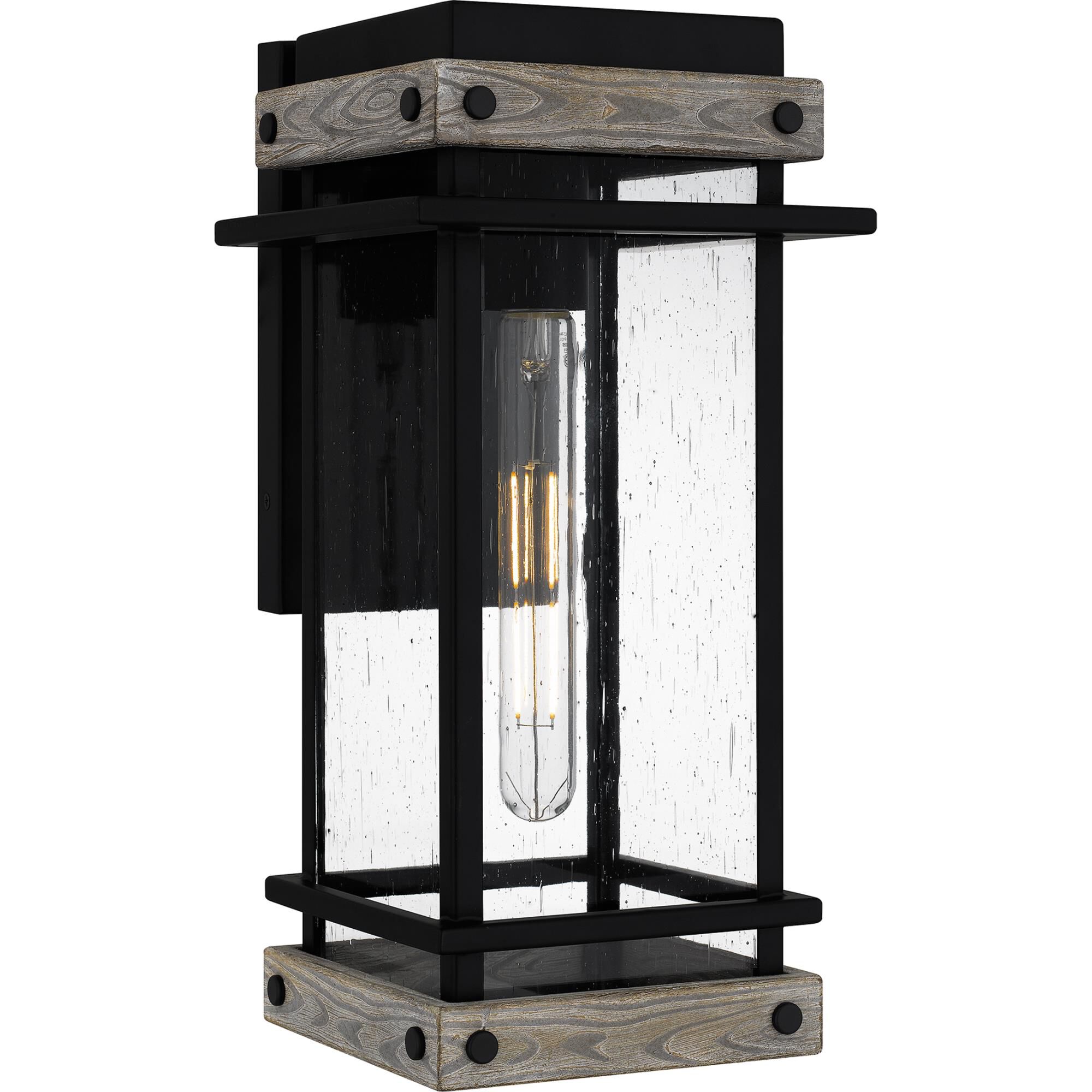 Shown in Matte Black finish and Clear Seedy glass and Clear Seedy Glass shade