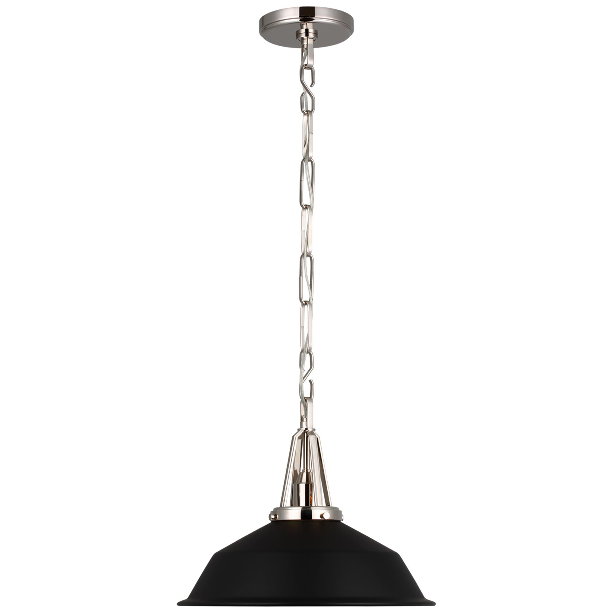 Shown in Polished Nickel finish and Matte Black shade