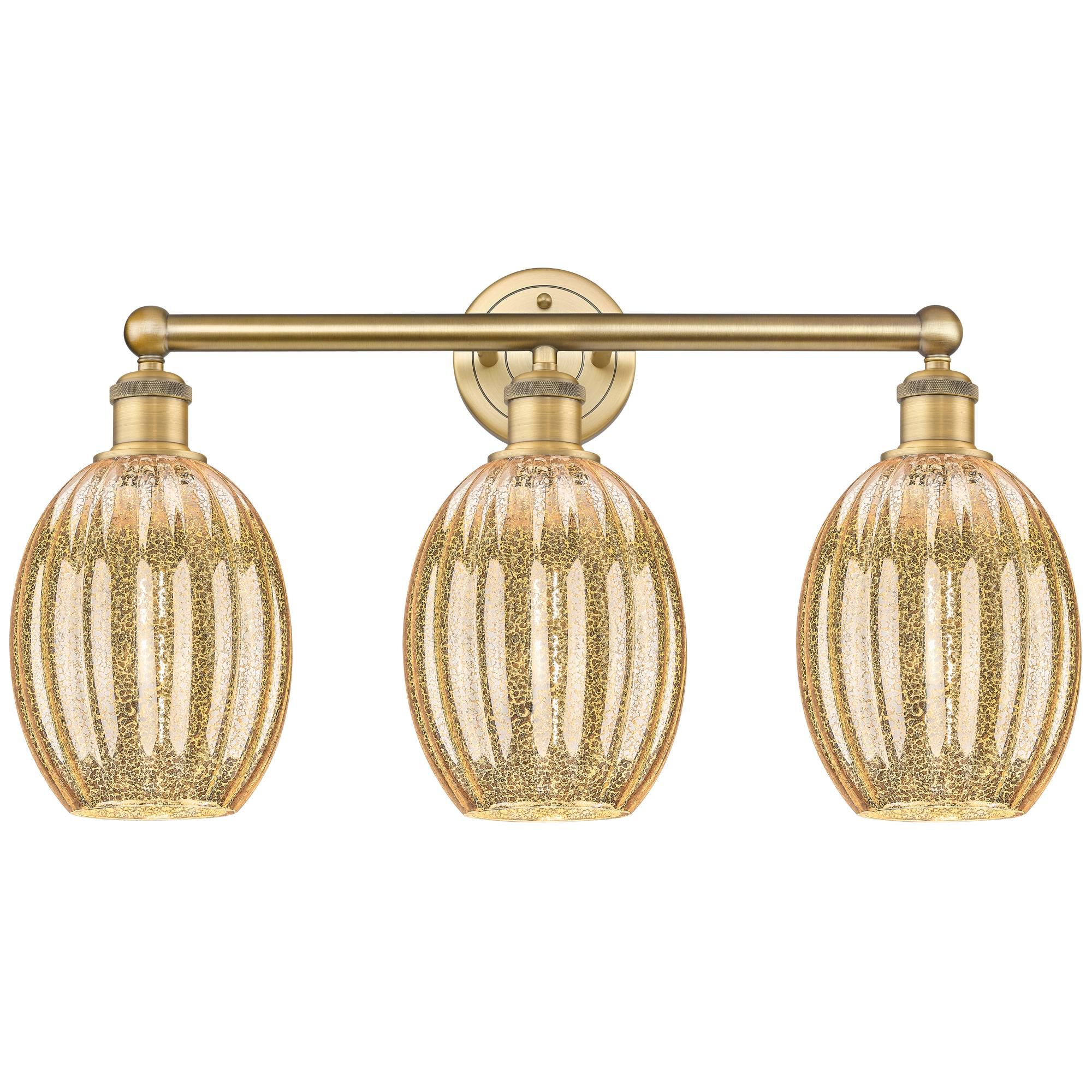 Shown in Brushed Brass finish and Mercury glass