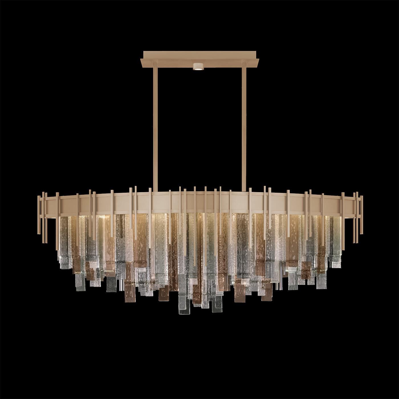 Shown in Gold finish and Multi-Tone glass