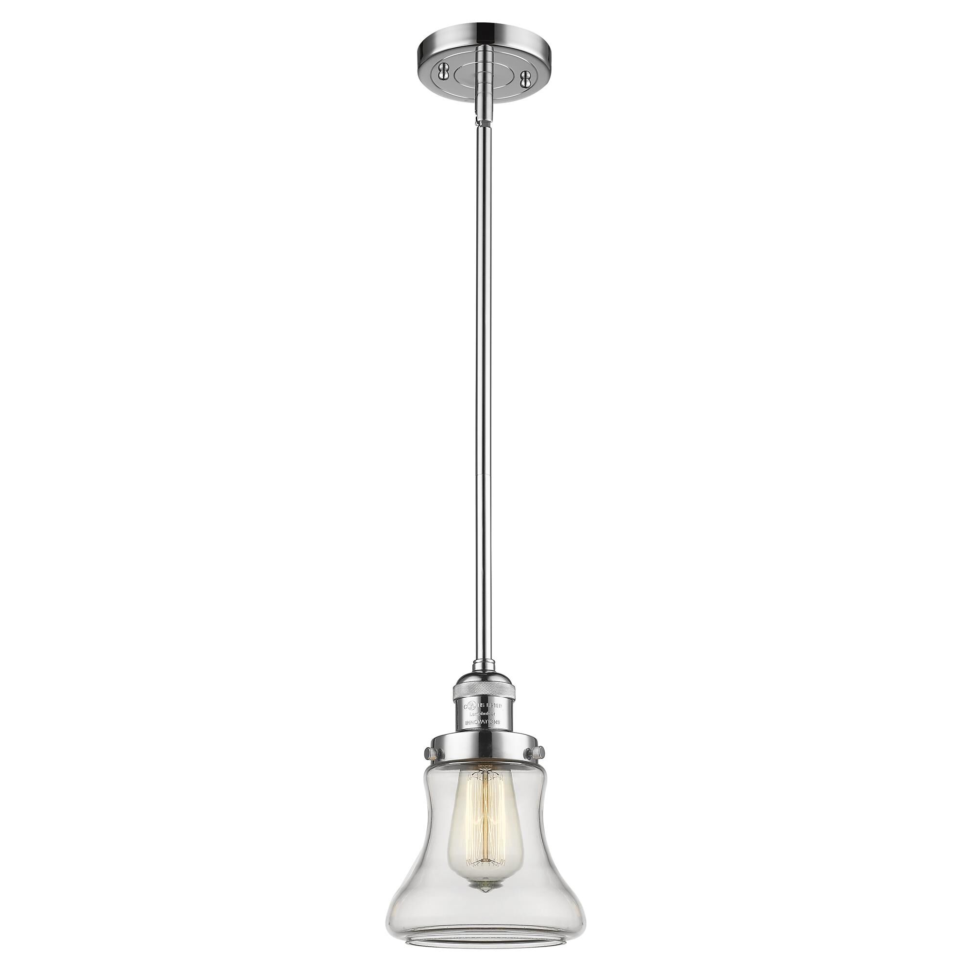 Shown in Polished Chrome finish and Clear glass and Stem accent