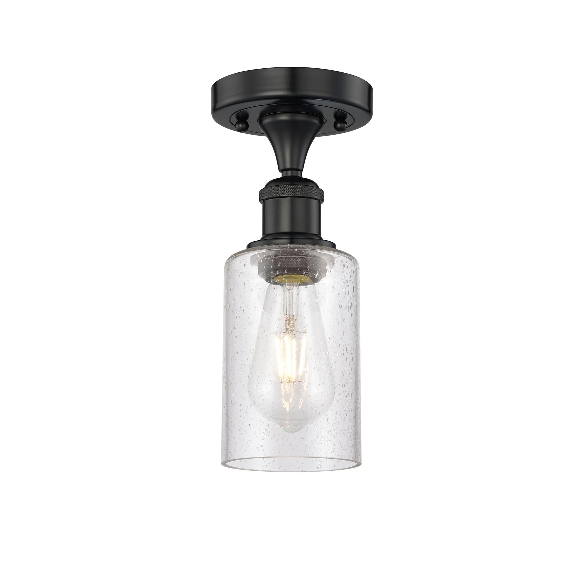 Shown in Matte Black finish and Seedy glass