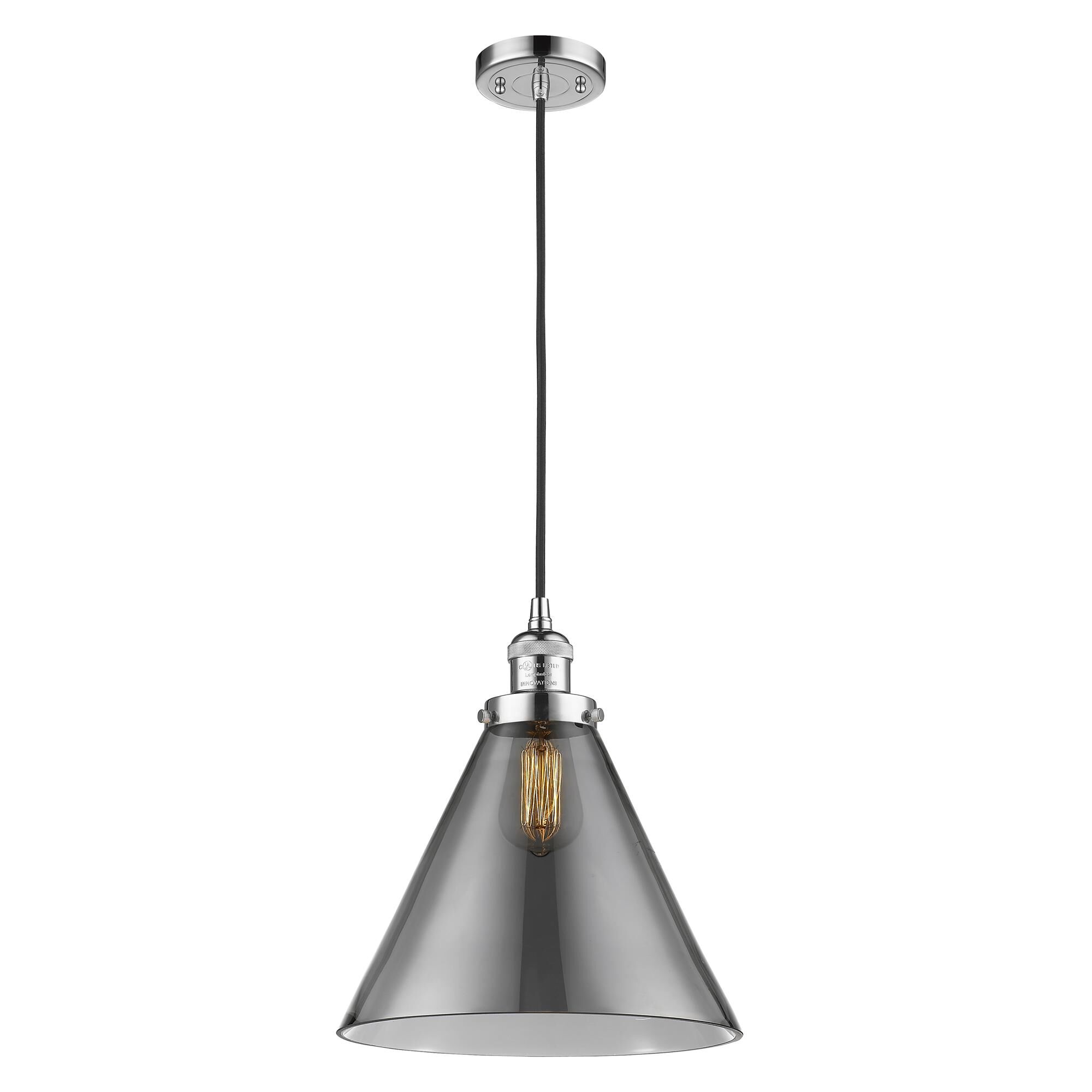Shown in Polished Chrome finish and Smoked glass