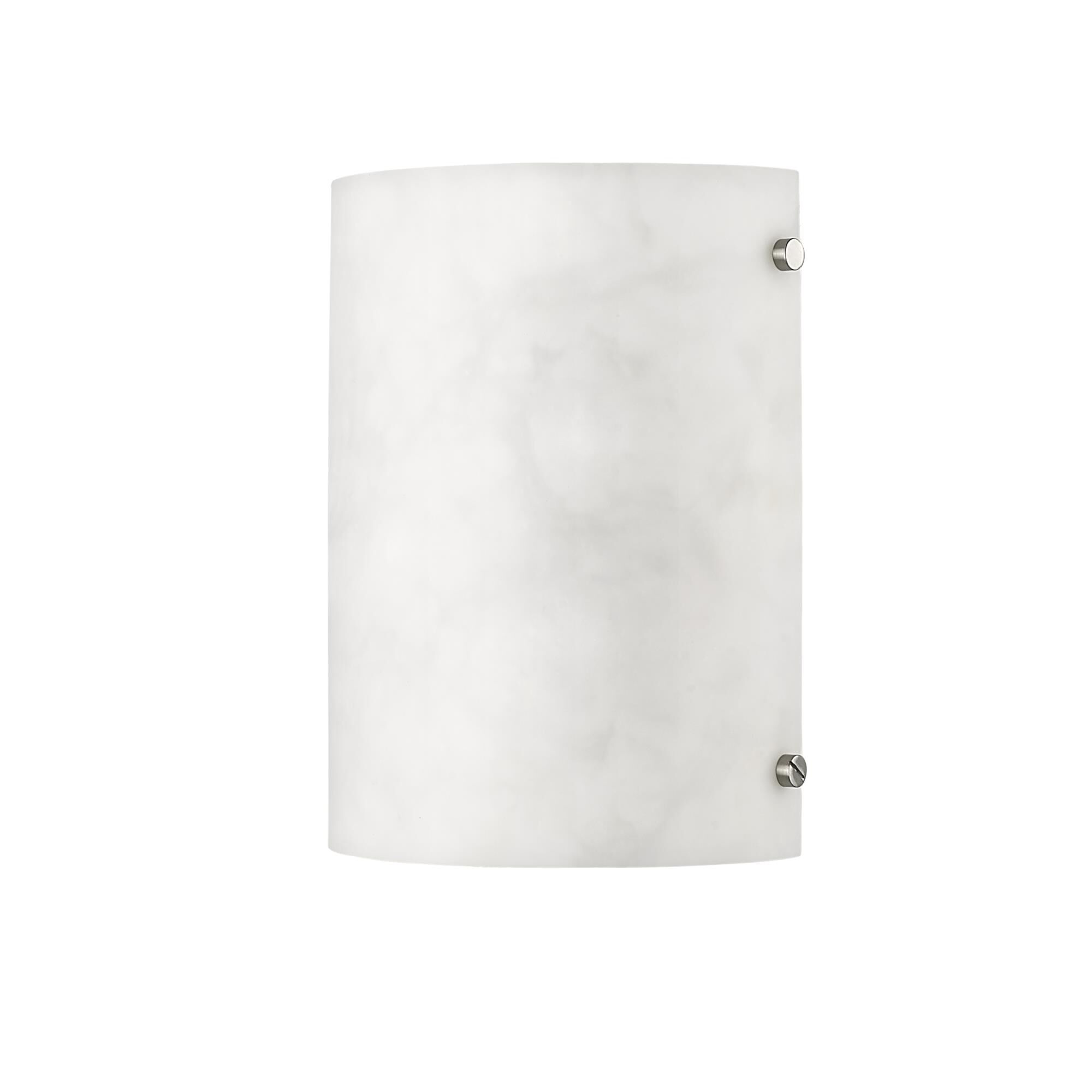 Shown in Brushed Nickel finish and Resin glass