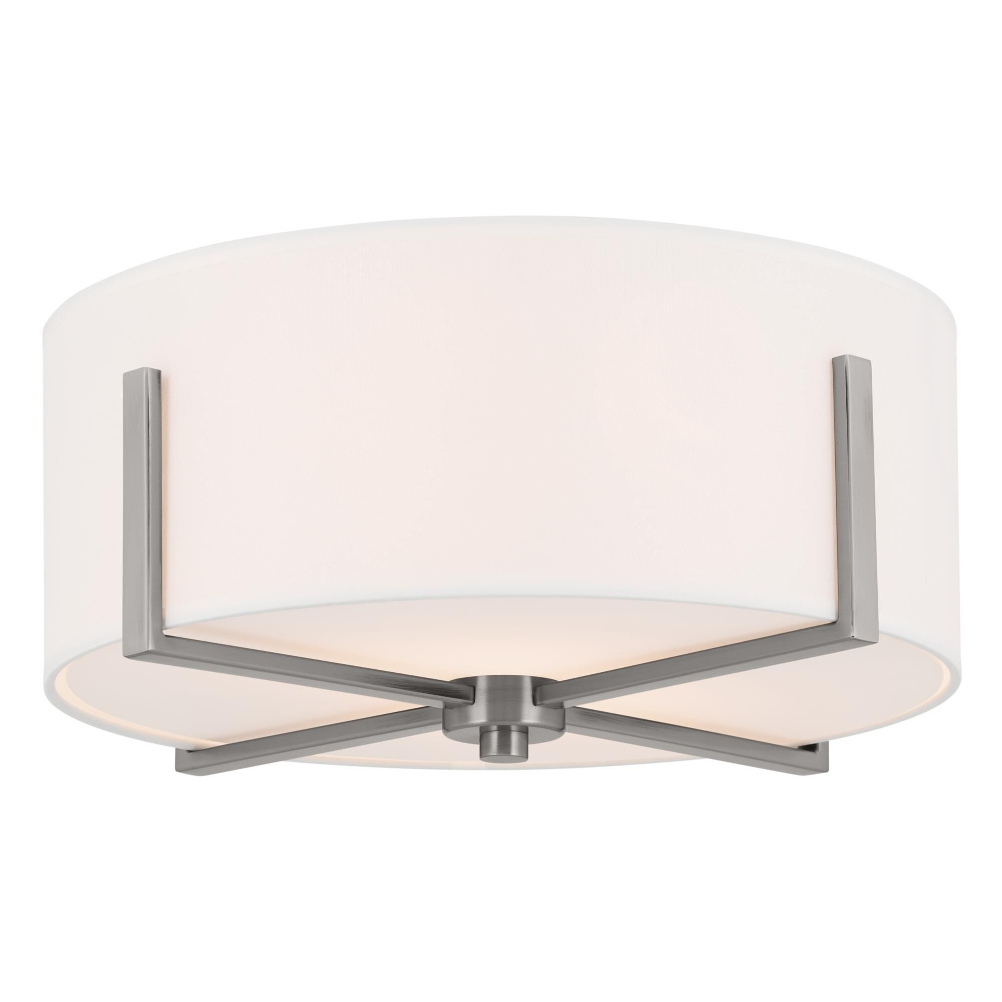 Shown in Classic Pewter finish and Fabric and Drum Linen shade