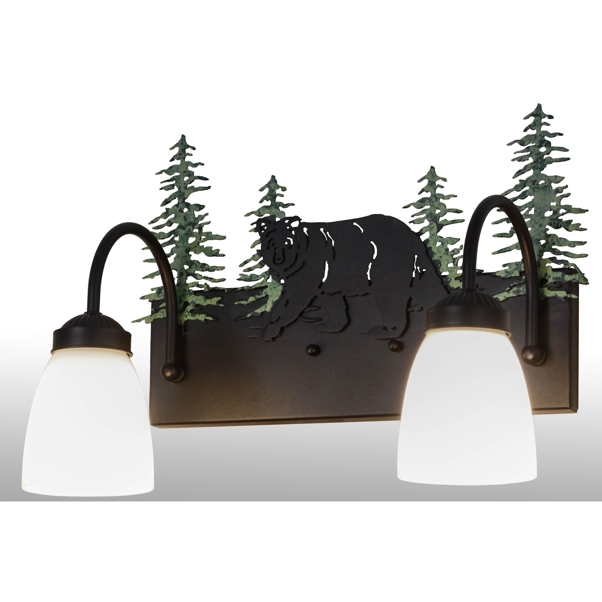 Shown in Black-Green finish and Ivory glass