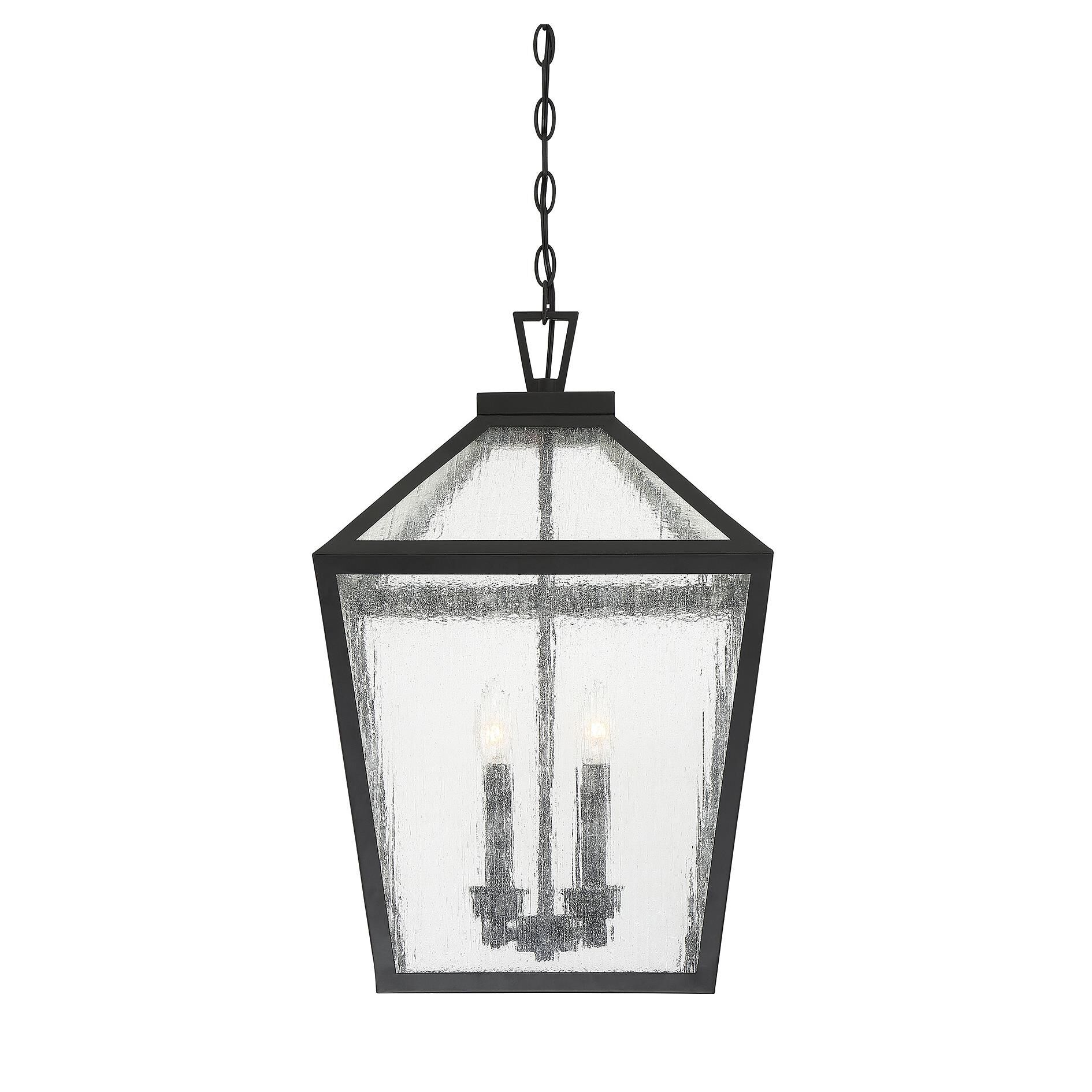 Shown in Black finish and Clear Seeded glass