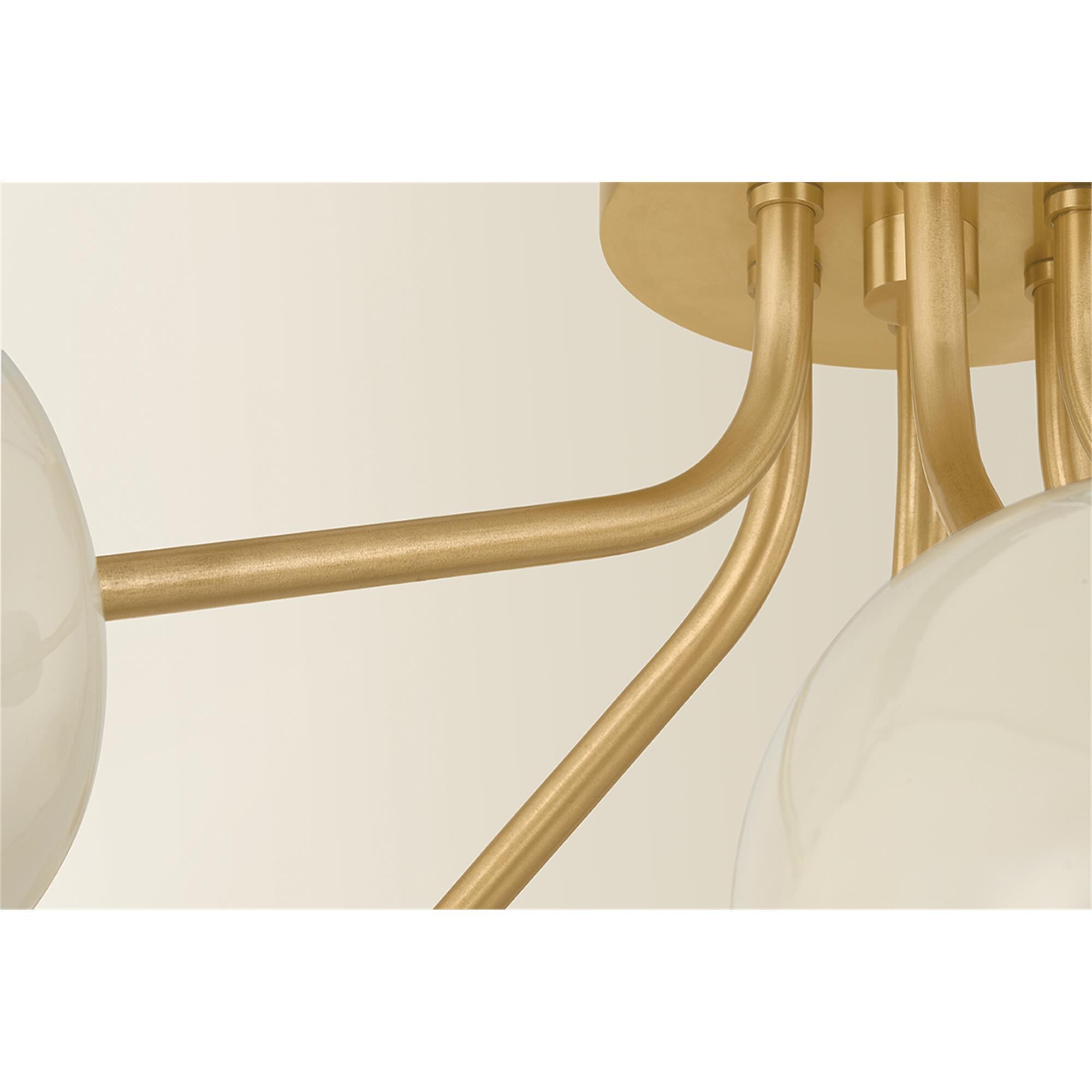 Lisette 29 Inch 6 Light Semi Flush Mount,
