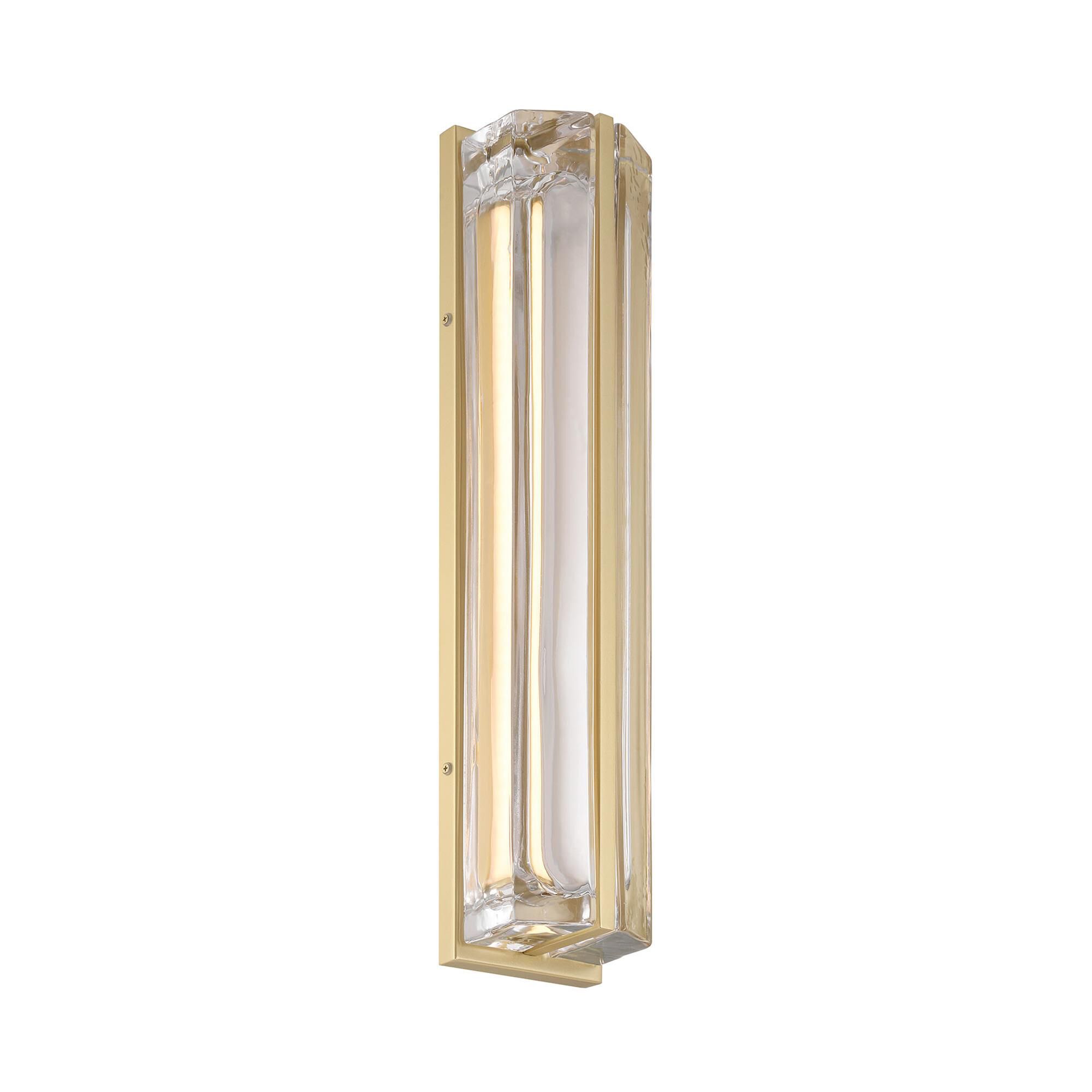 Shown in Gold finish and Clear glass