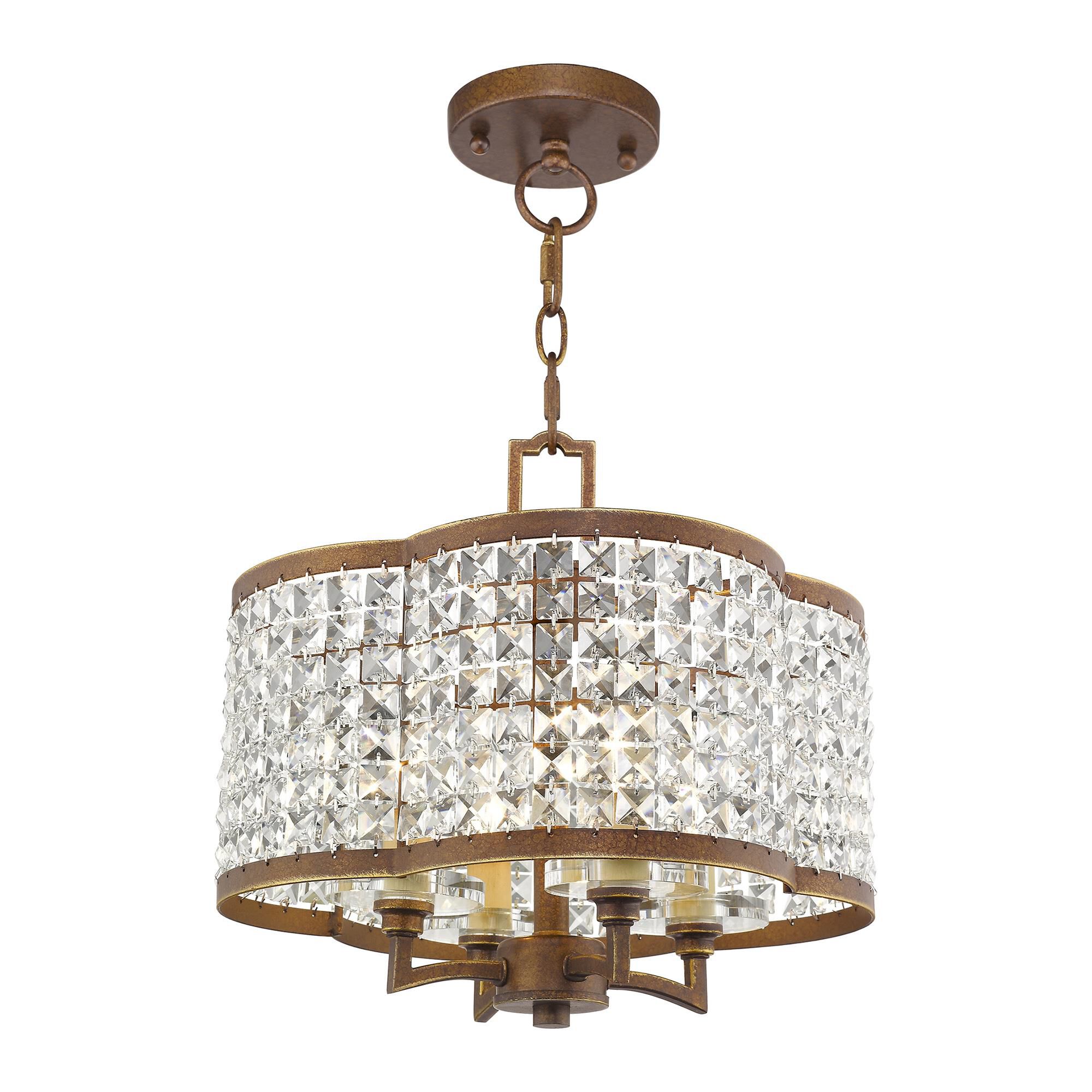 Grammercy 14 Inch 4 Light Mini Chandelier by Livex Lighting
