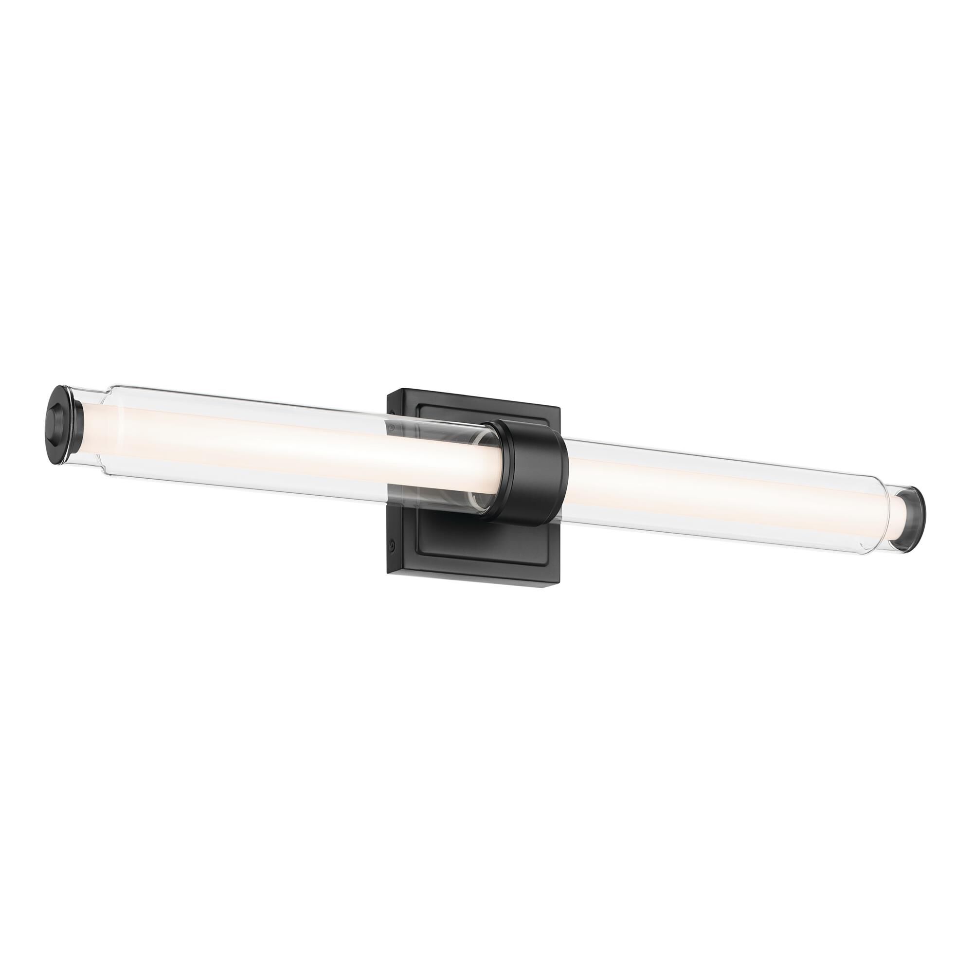 Shown in Black finish and Clear glass