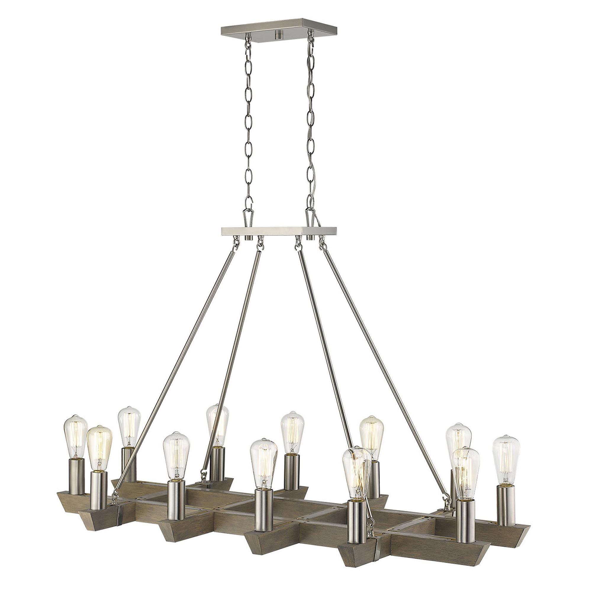 Shown in Satin Nickel finish and -- glass and -- shade