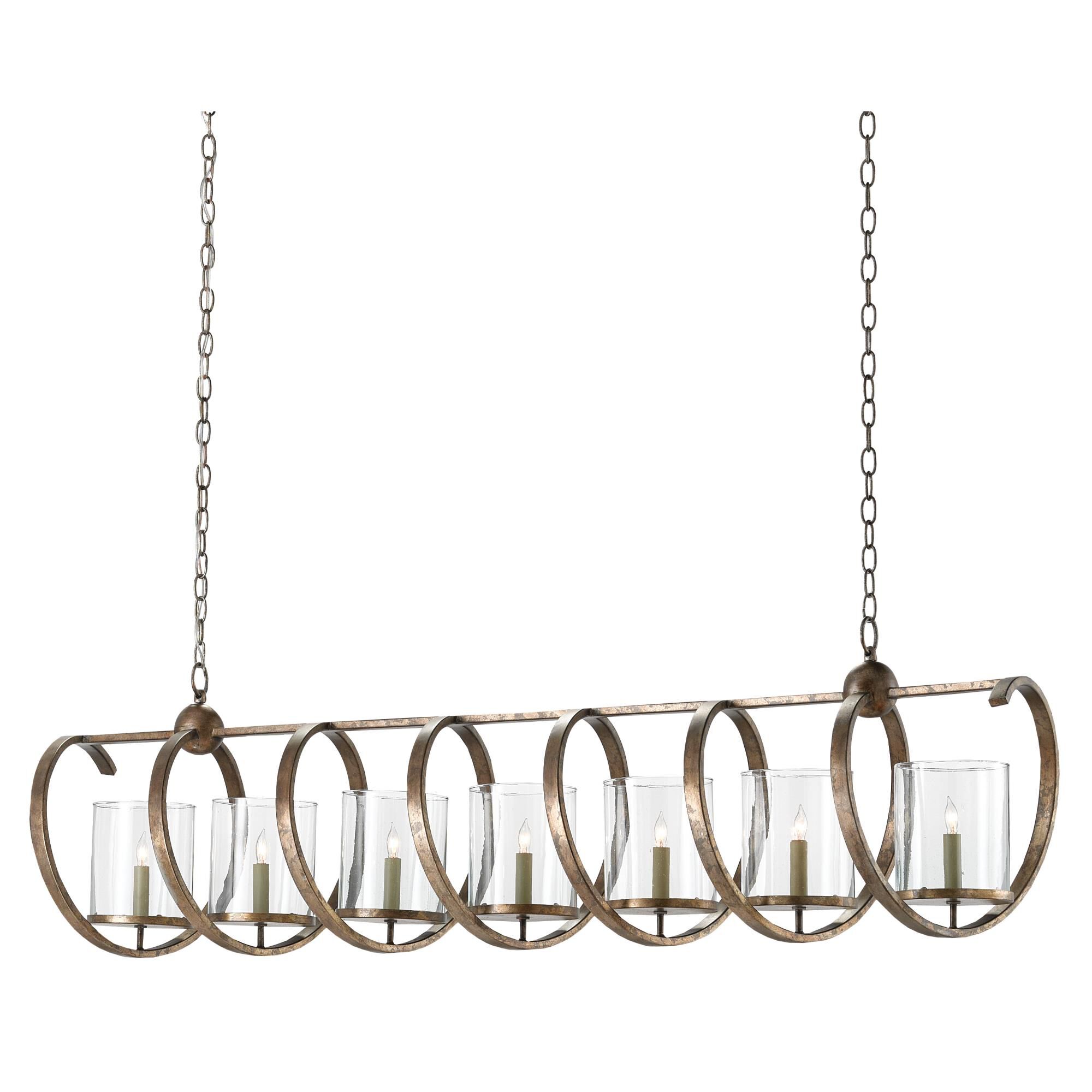 Maximus 64 Inch 7 Light Linear Suspension Light by Currey and Company