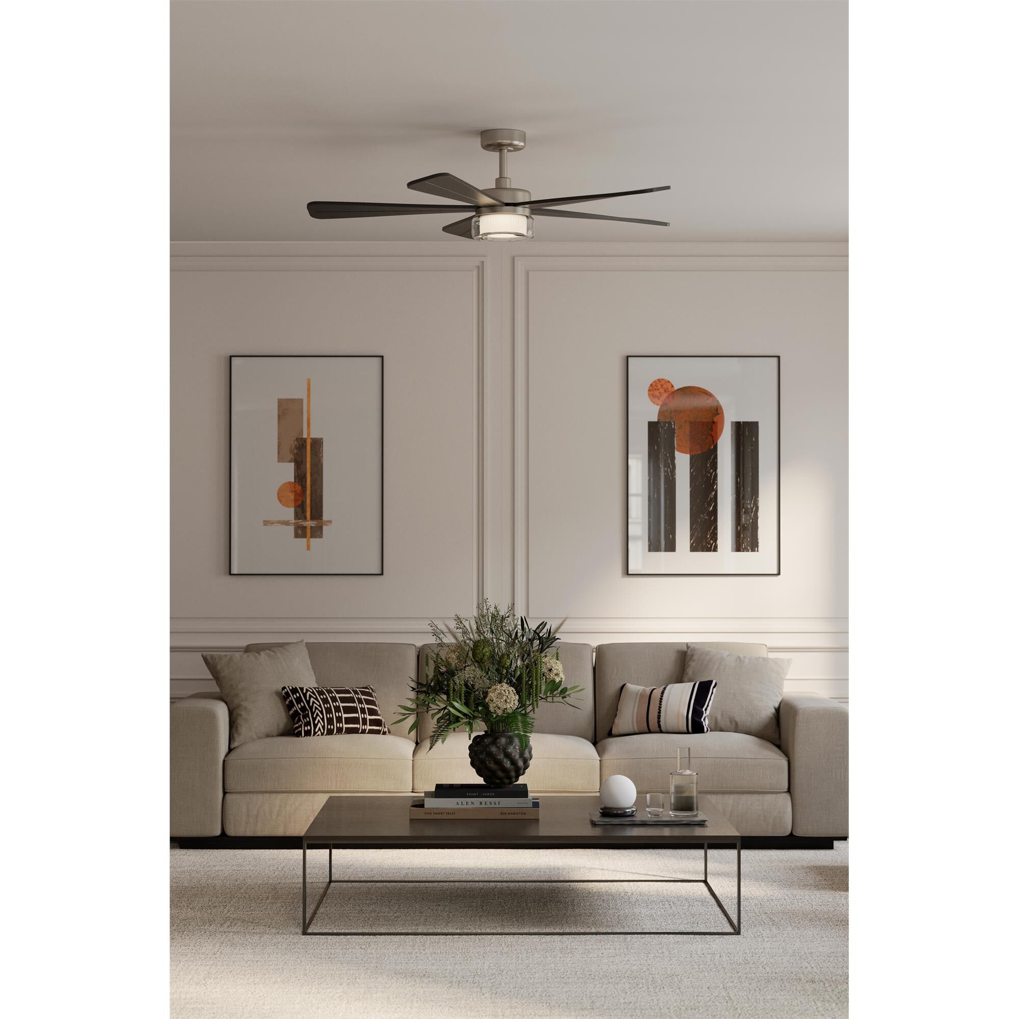 Shown in Brushed Nickel finish and Clear glass