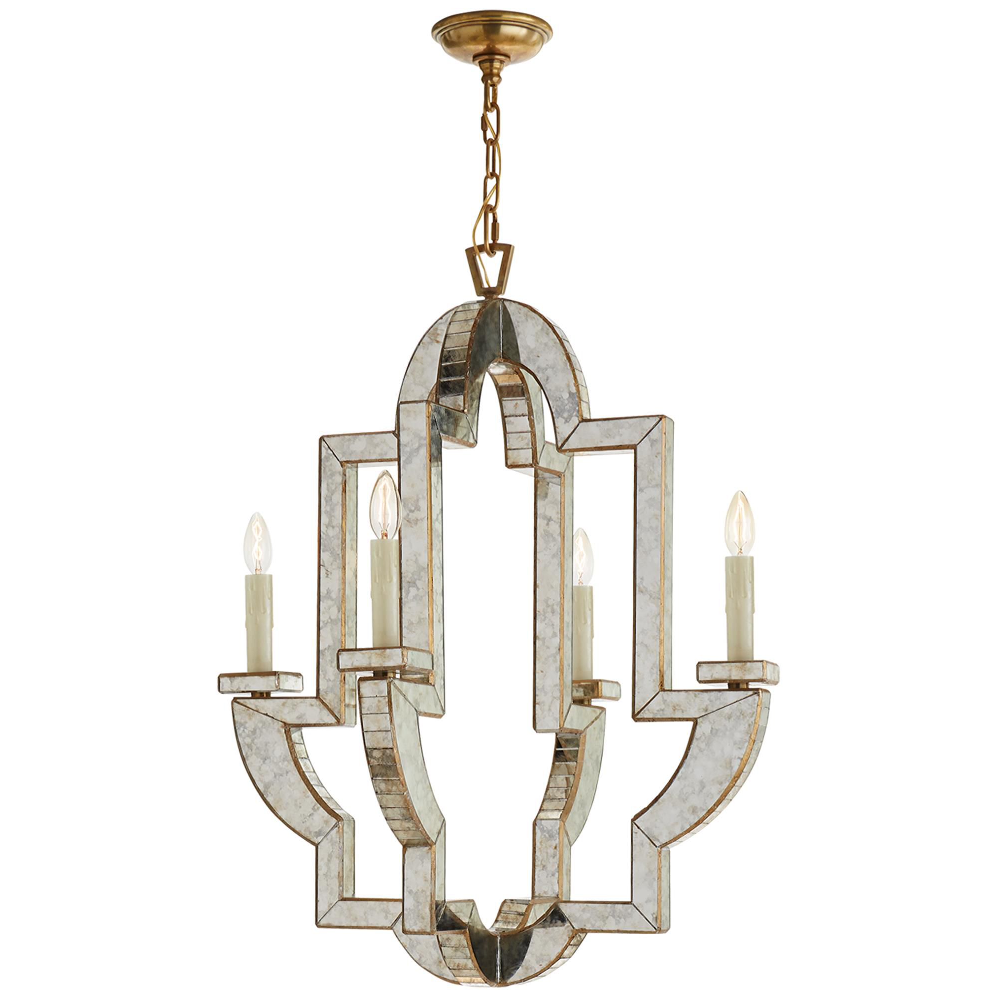 Shown in Antique Mirror With Antique Brass finish