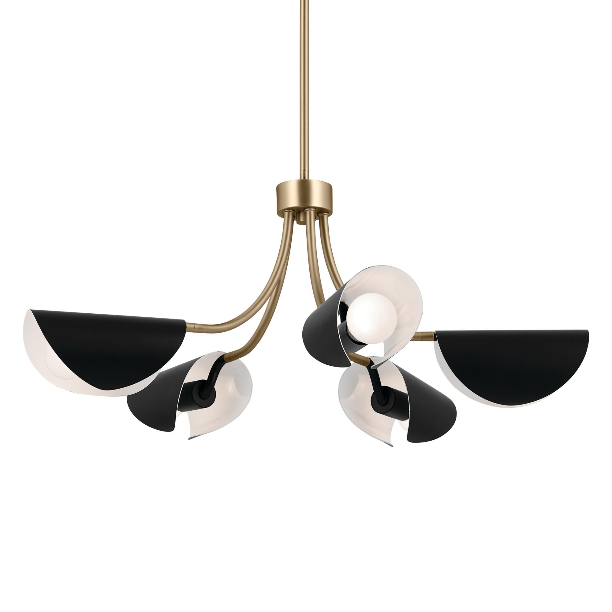 Shown in Champagne Bronze with Black finish and Metal and Unique shade