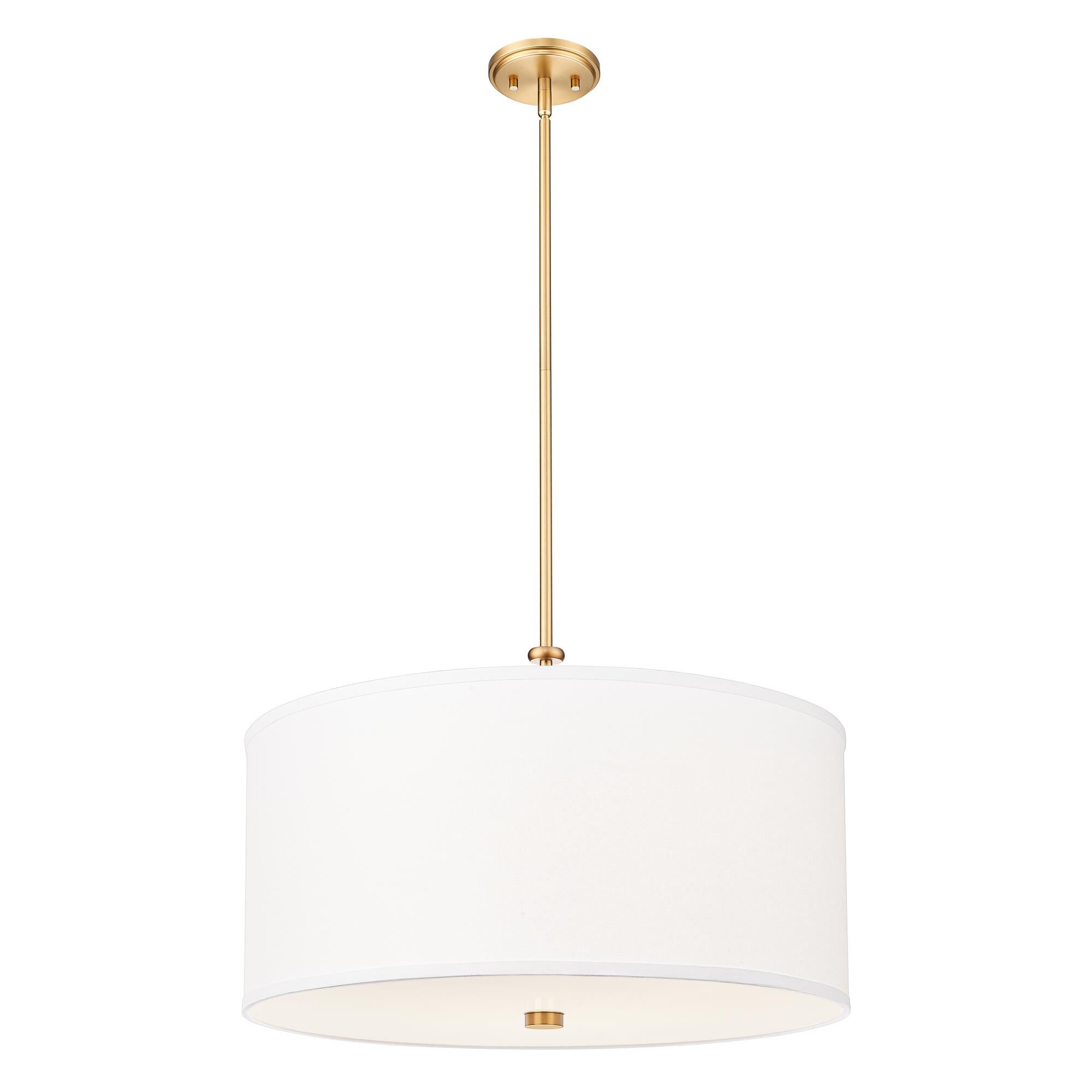 Shown in Modern Gold finish and White glass