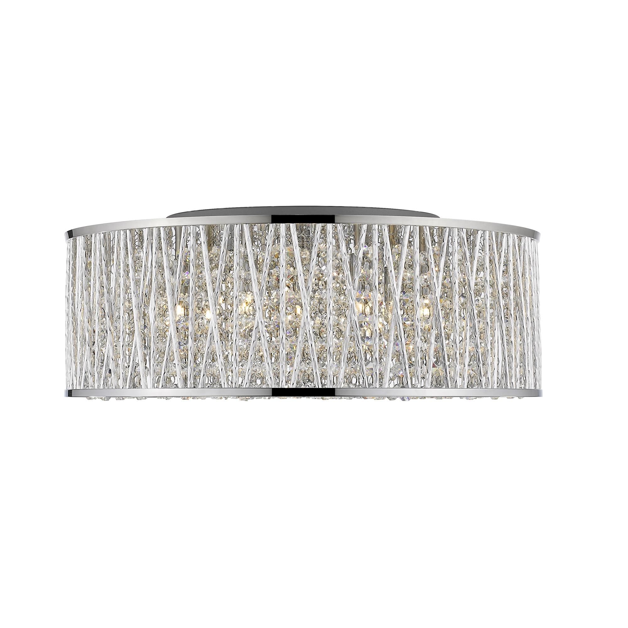 Shown in Chrome finish and Aluminum glass and Aluminum shade