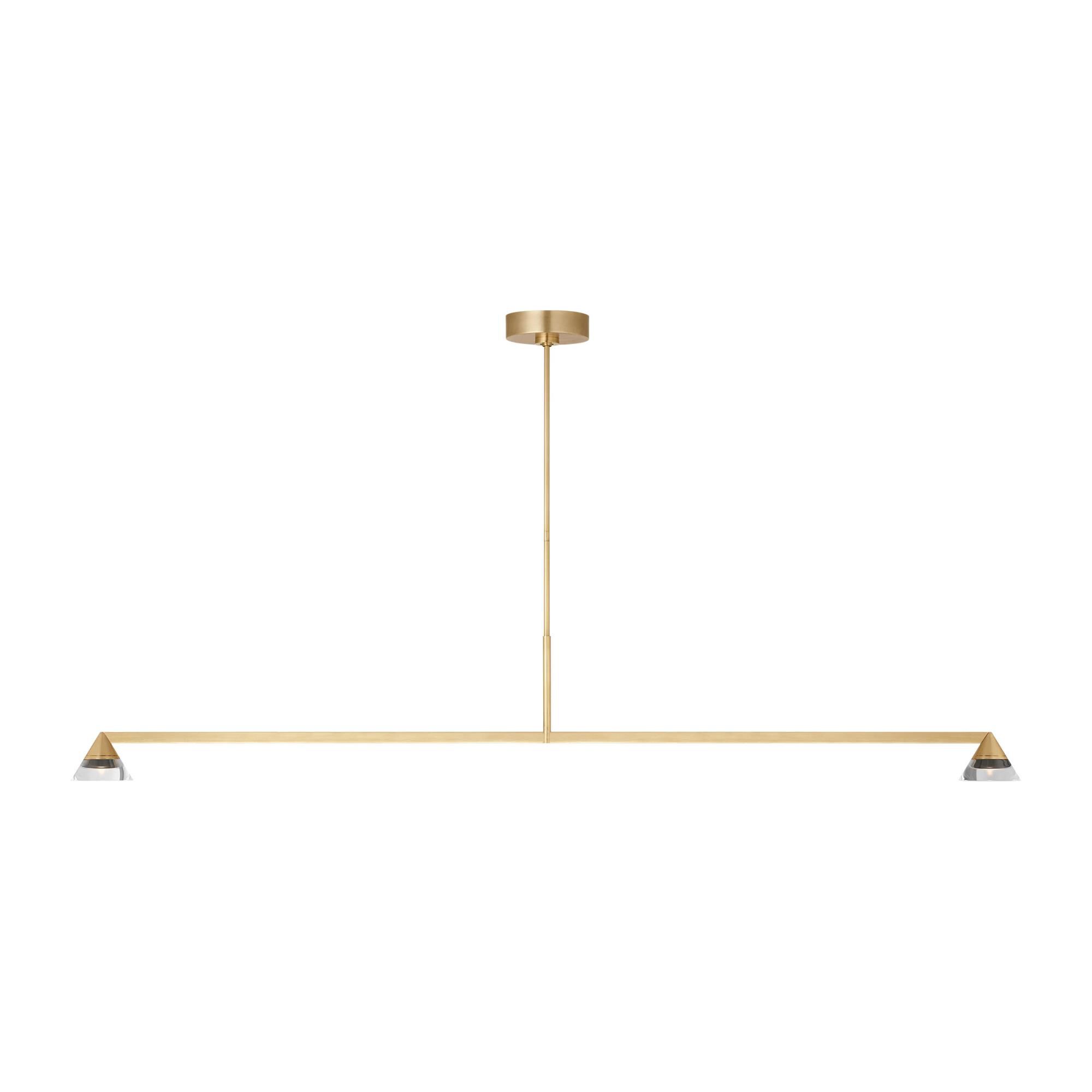 Shown in Hand-Rubbed Antique Brass finish and Crystal glass