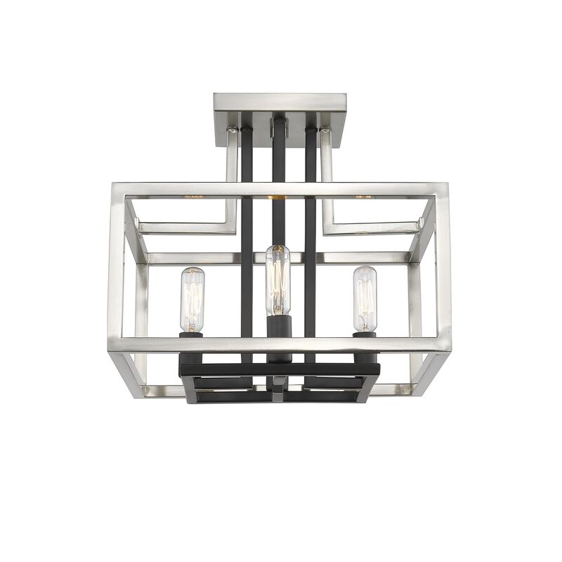 Quadra 13 Inch 4 Light Semi Flush Mount by Z-Lite