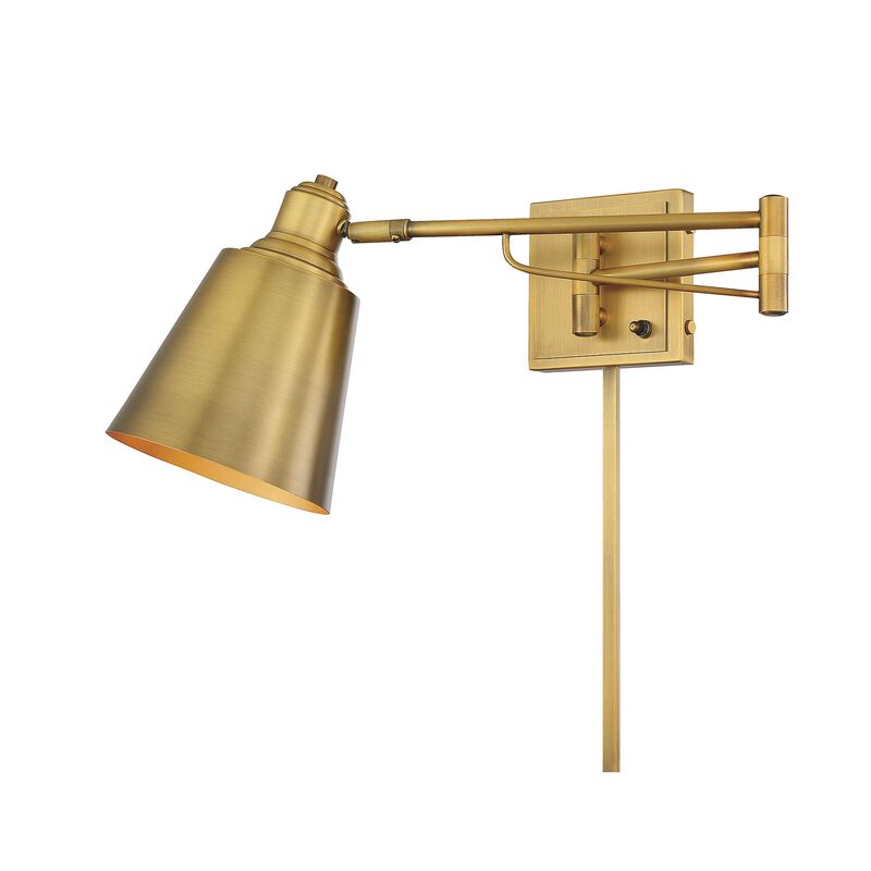 6 Inch 1 Light Wall Swing Lamp by Meridian Lighting