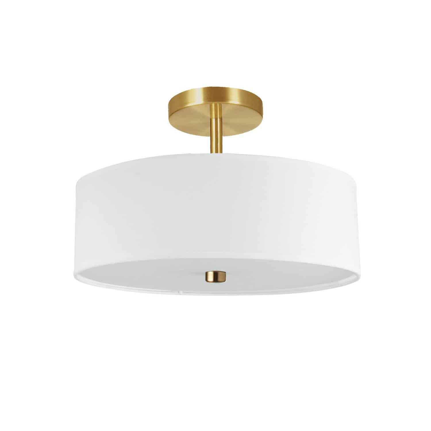 Everly 14 Inch 3 Light Semi Flush Mount by Dainolite