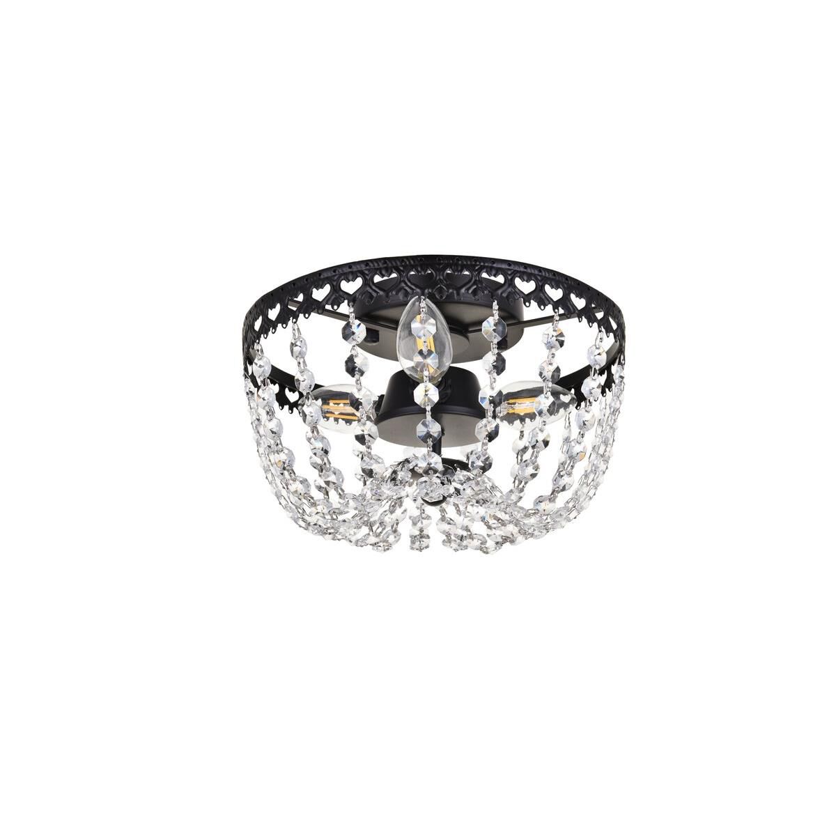 Kylie 10 Inch 3 Light Flush Mount by Elegant Lighting