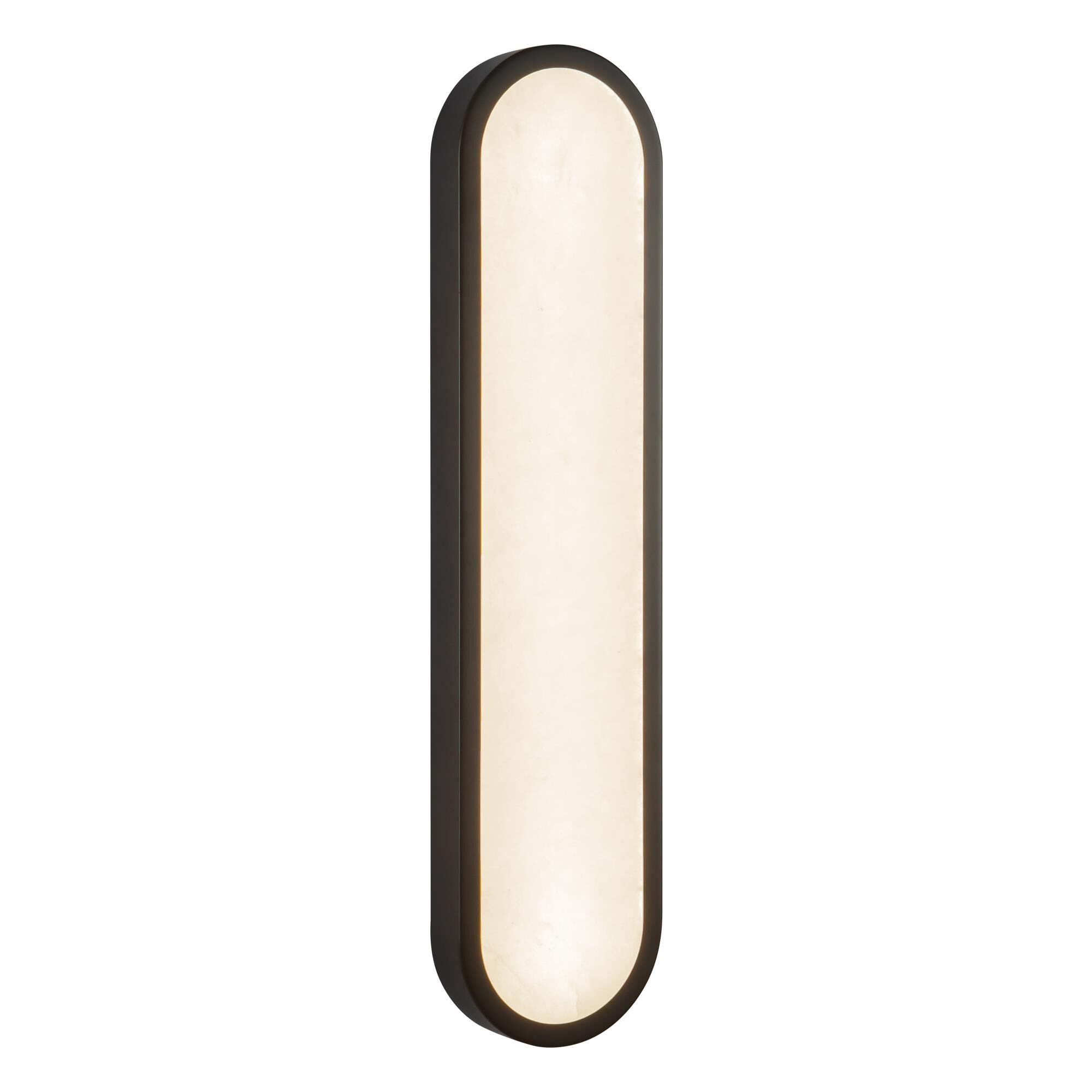 Shown in Matte Black finish and Alabaster glass