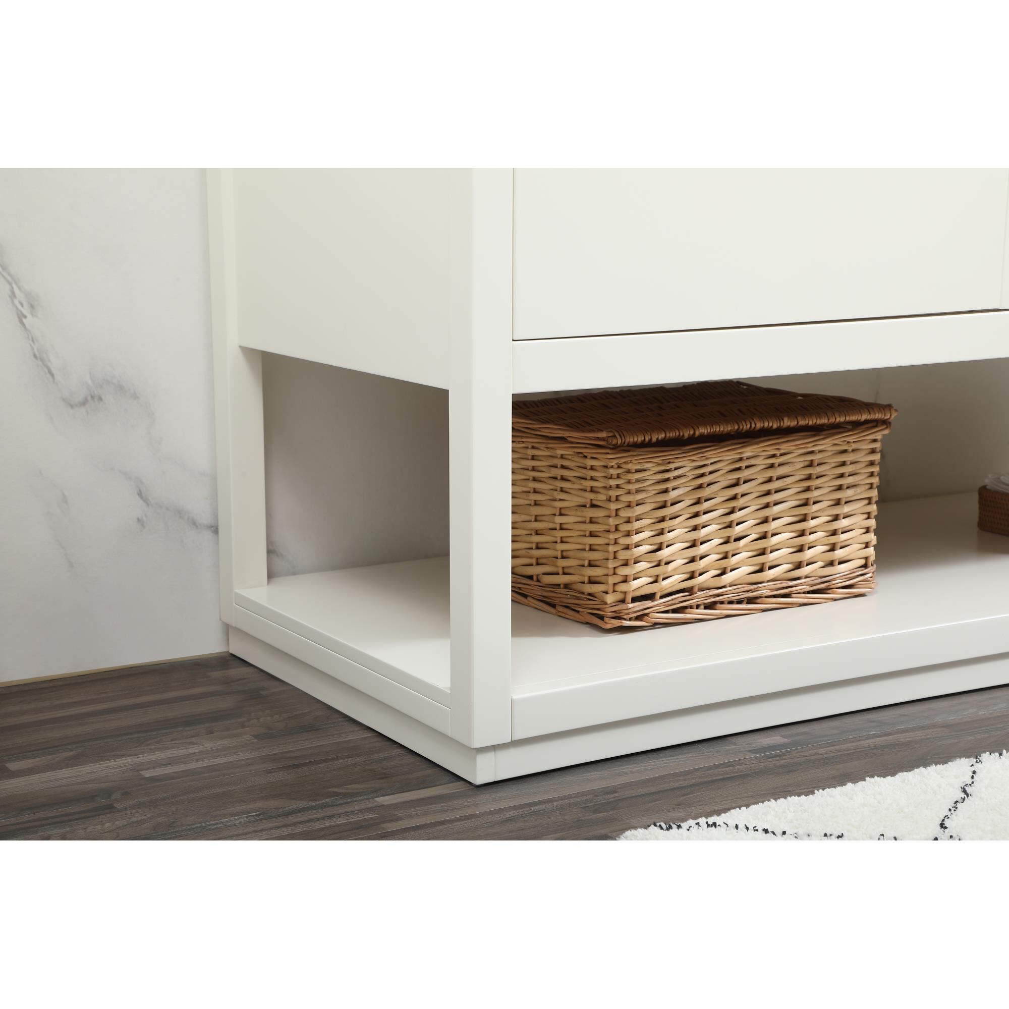 Shown in White finish