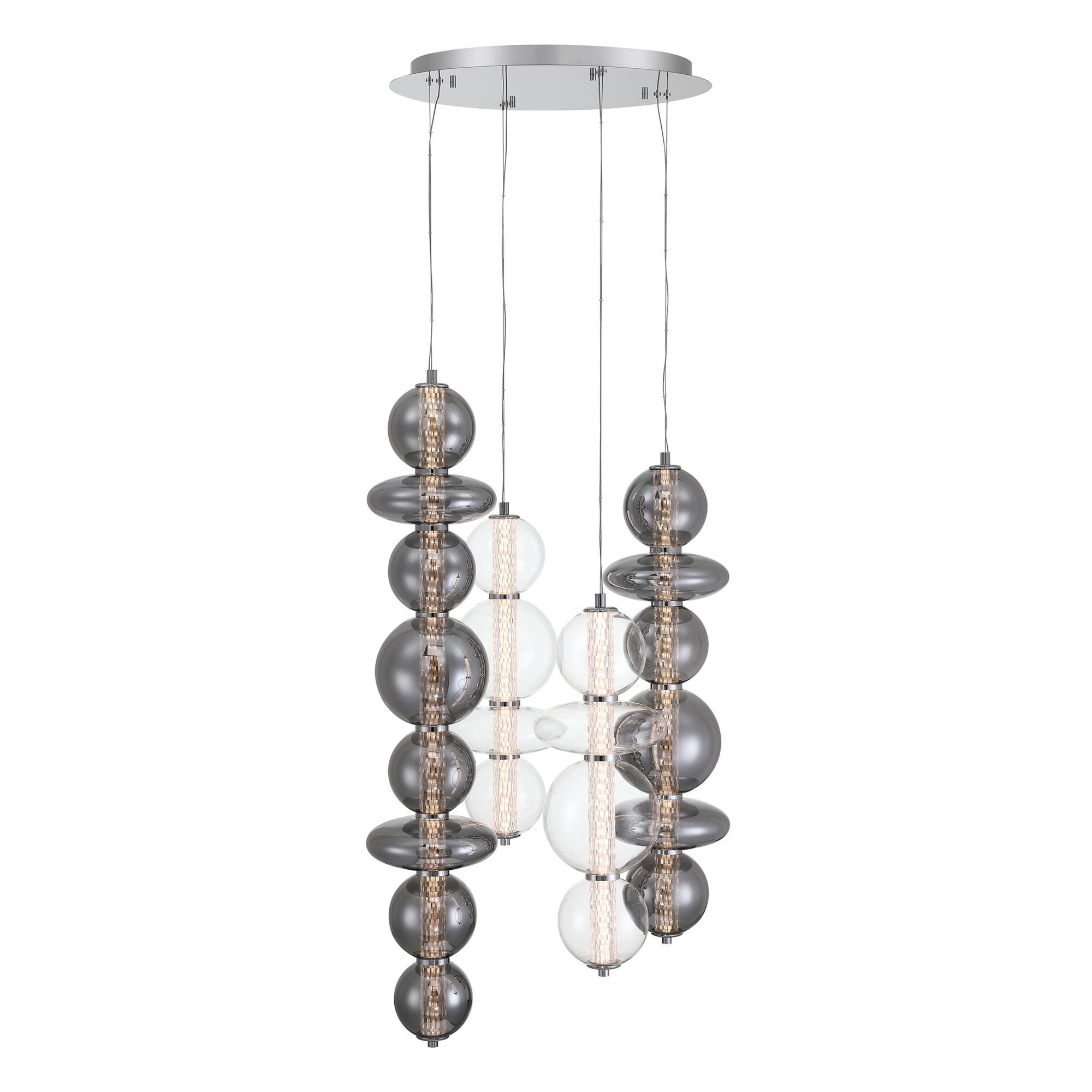 Shown in Chrome finish and Mixed glass