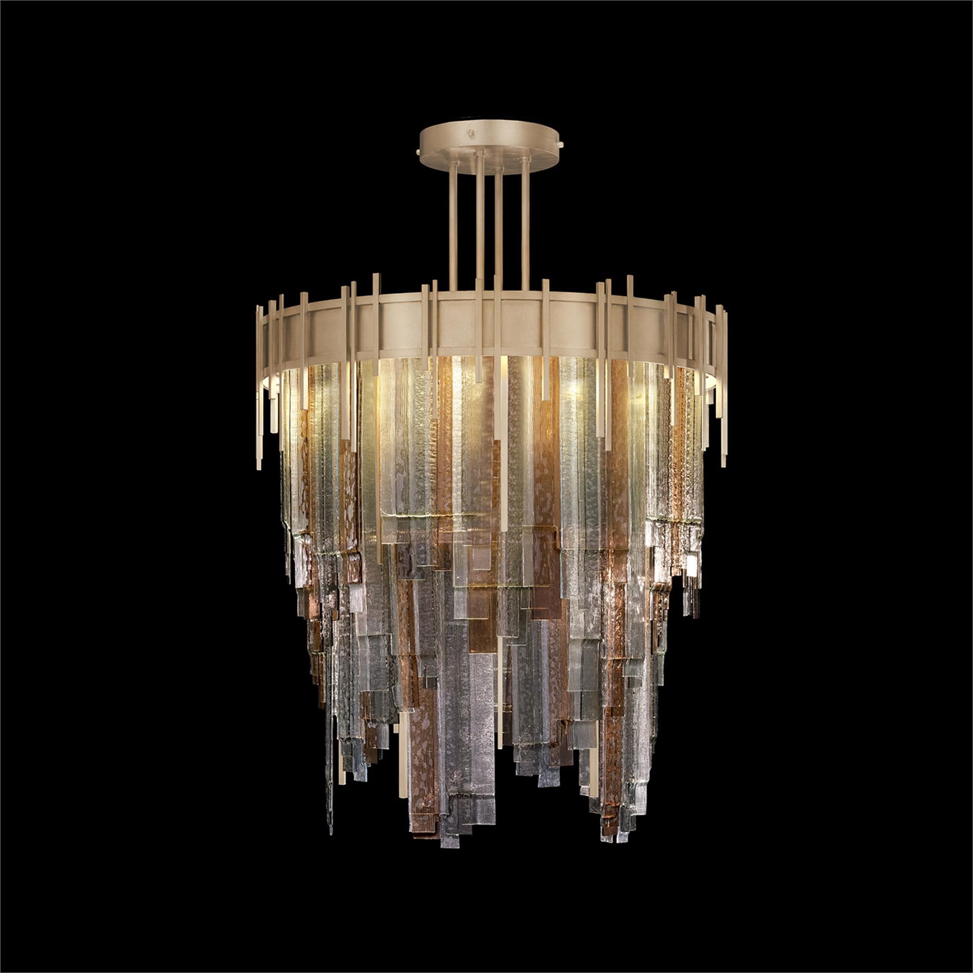 Shown in Gold finish and Multi-Tone glass