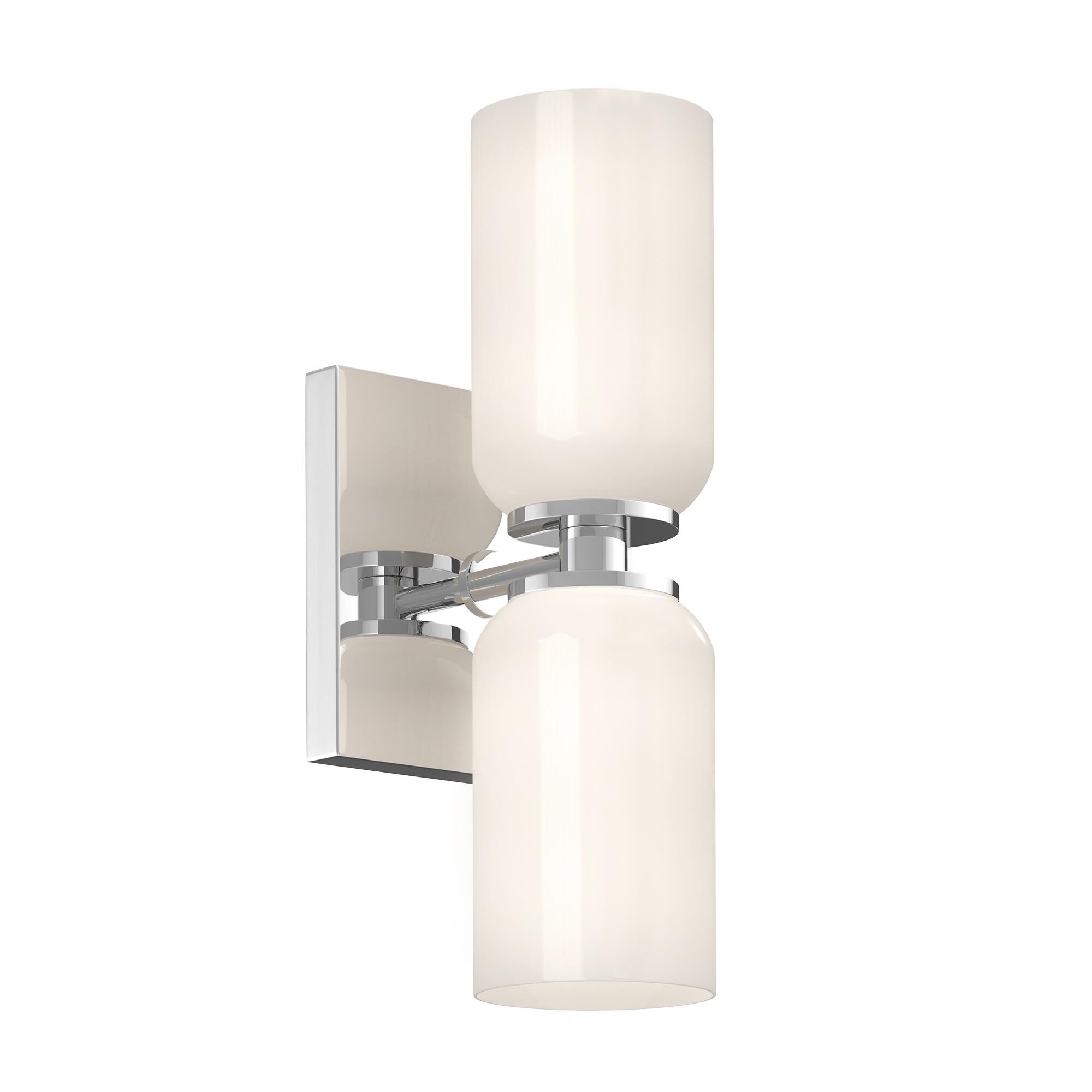 Shown in Chrome finish and Glossy Opal glass