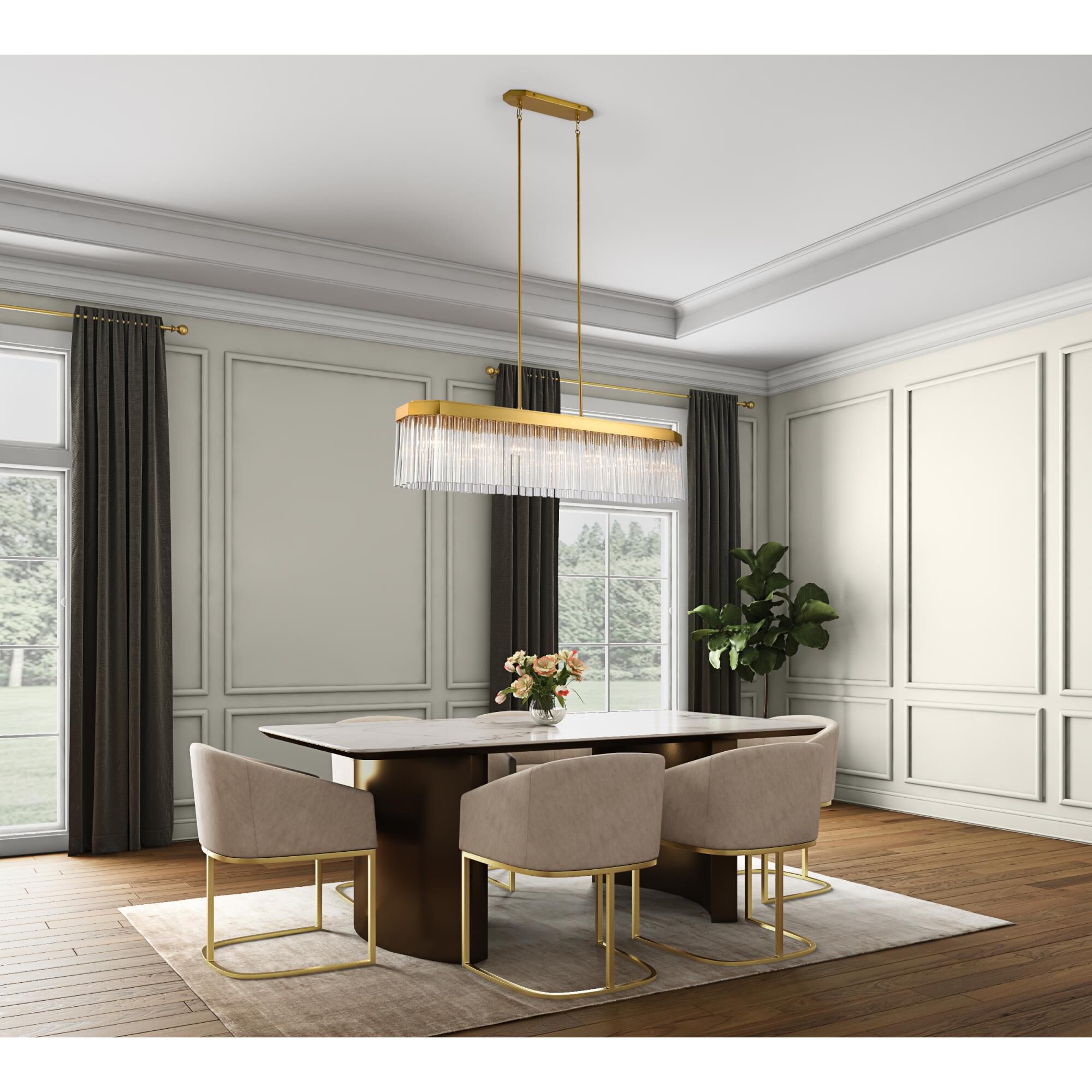 Shown in Brushed Brass finish