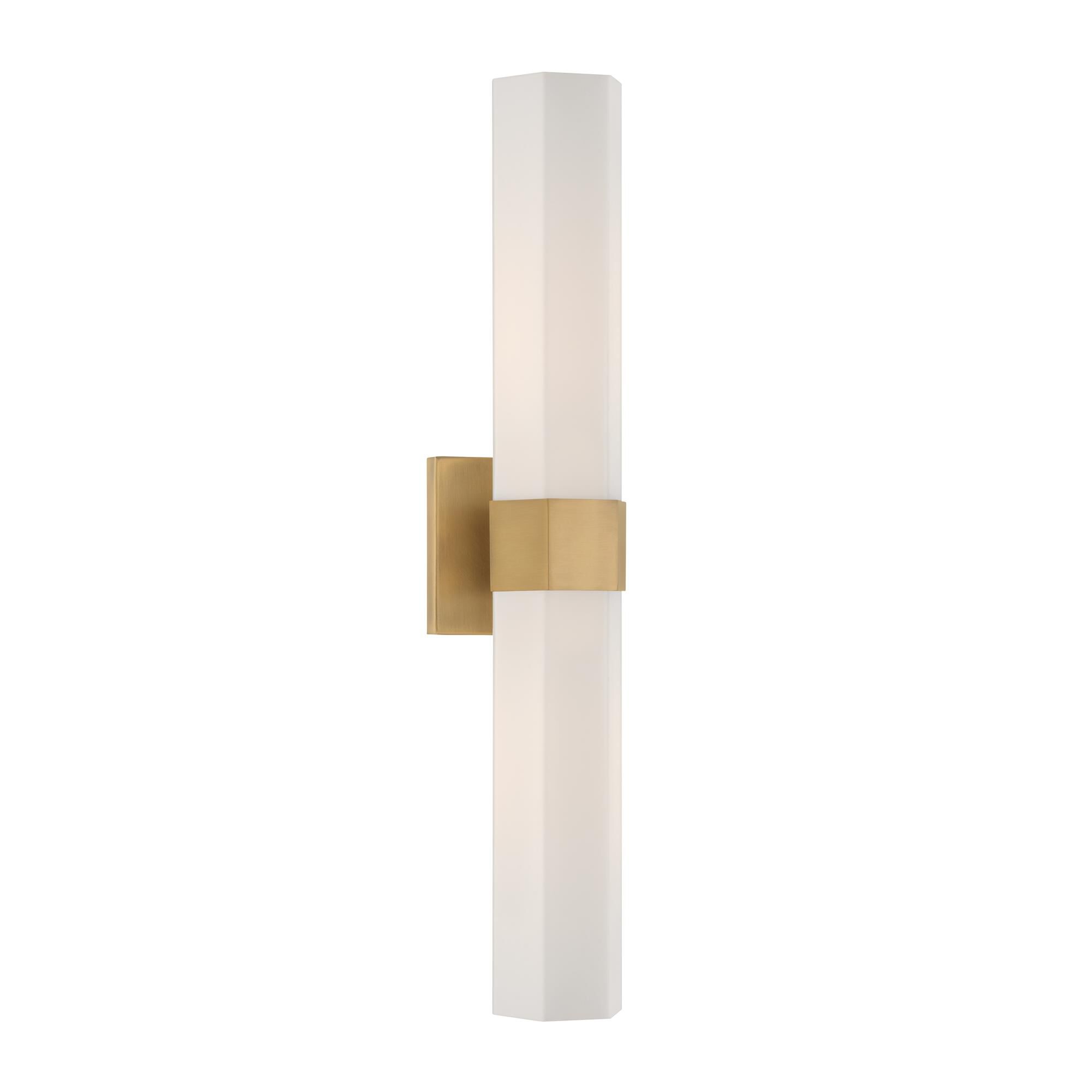 Shown in Legacy Brass finish and Etched Opal glass