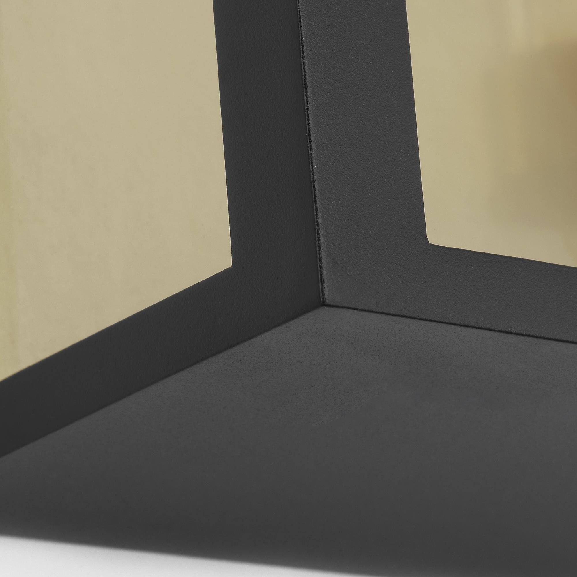 Shown in Outdoor Black finish and Clear glass