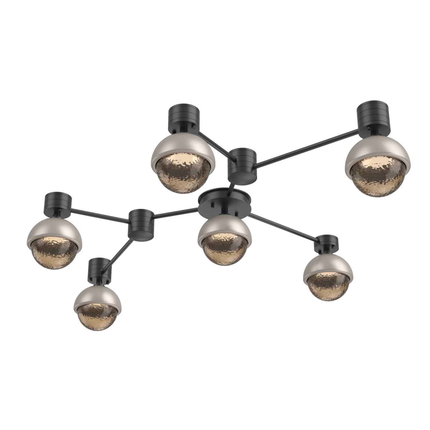 Shown in Matte Black finish and Bronze glass and Beige Silver accent