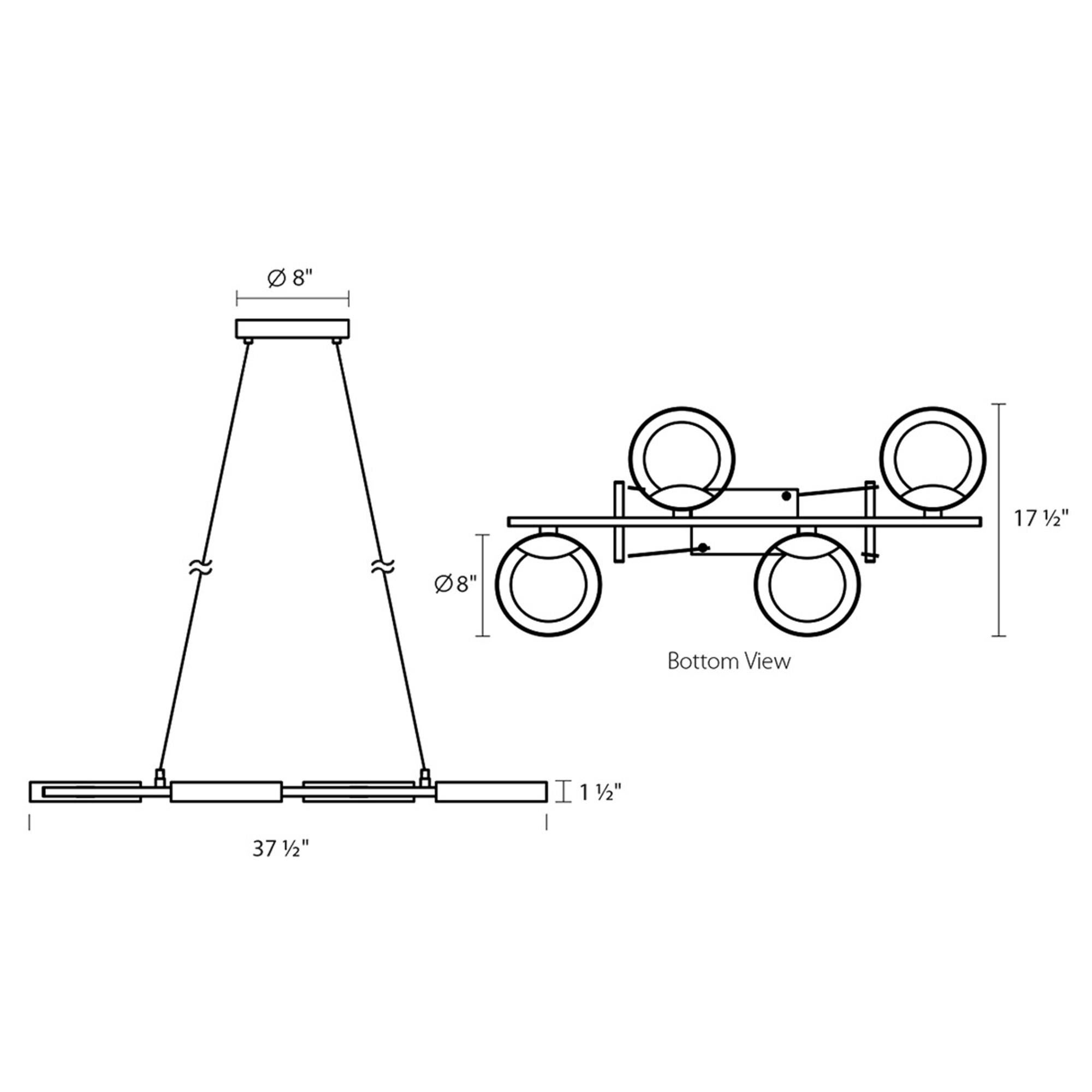 Light Guide Ring 37 Inch LED Large Pendant by SONNEMAN