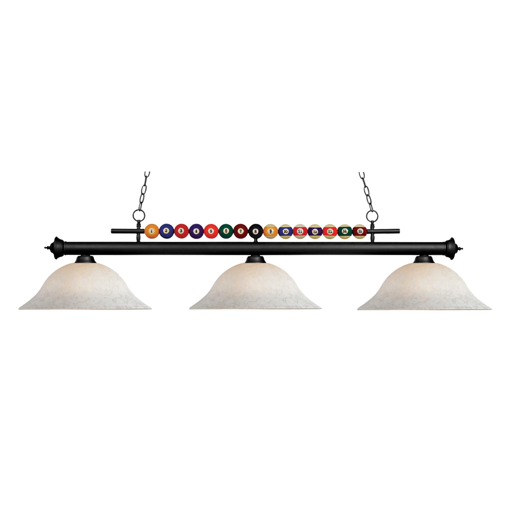 Shown in Matte Black finish and Glass shade