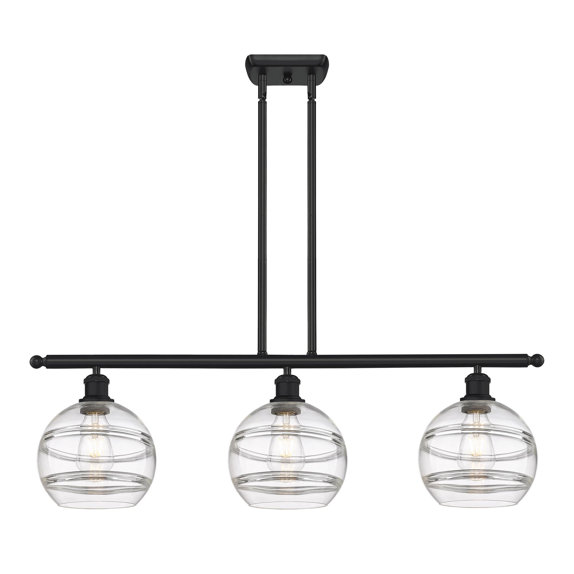 Shown in Matte Black finish and Clear glass