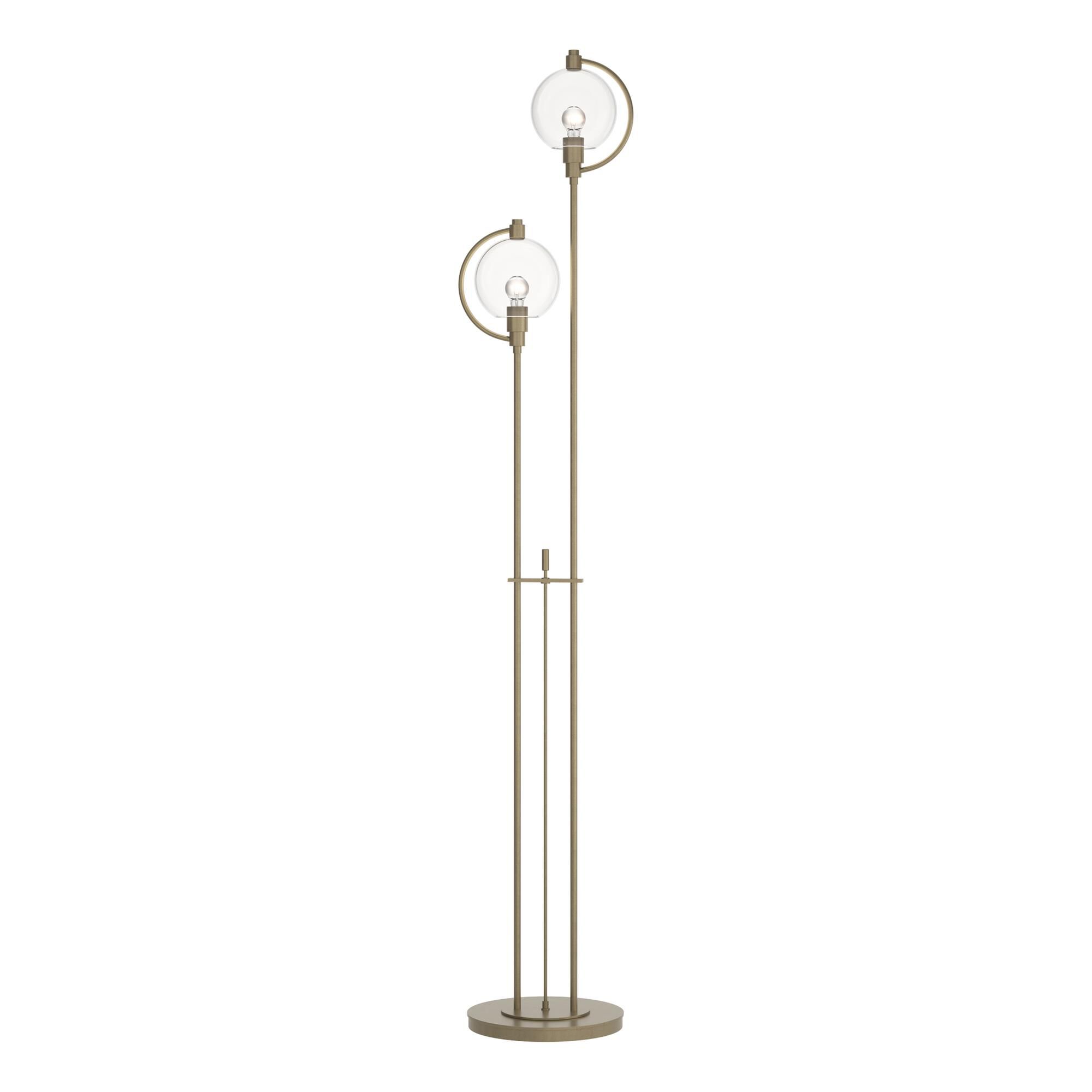 Shown in Soft Gold finish and Clear  glass