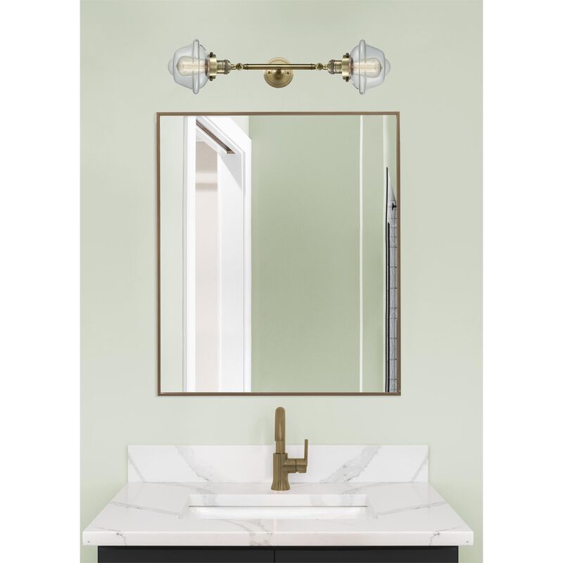Bruno Marashlian Small Oxford 17 Inch 2 Light Bath Vanity Light by Innovations Lighting